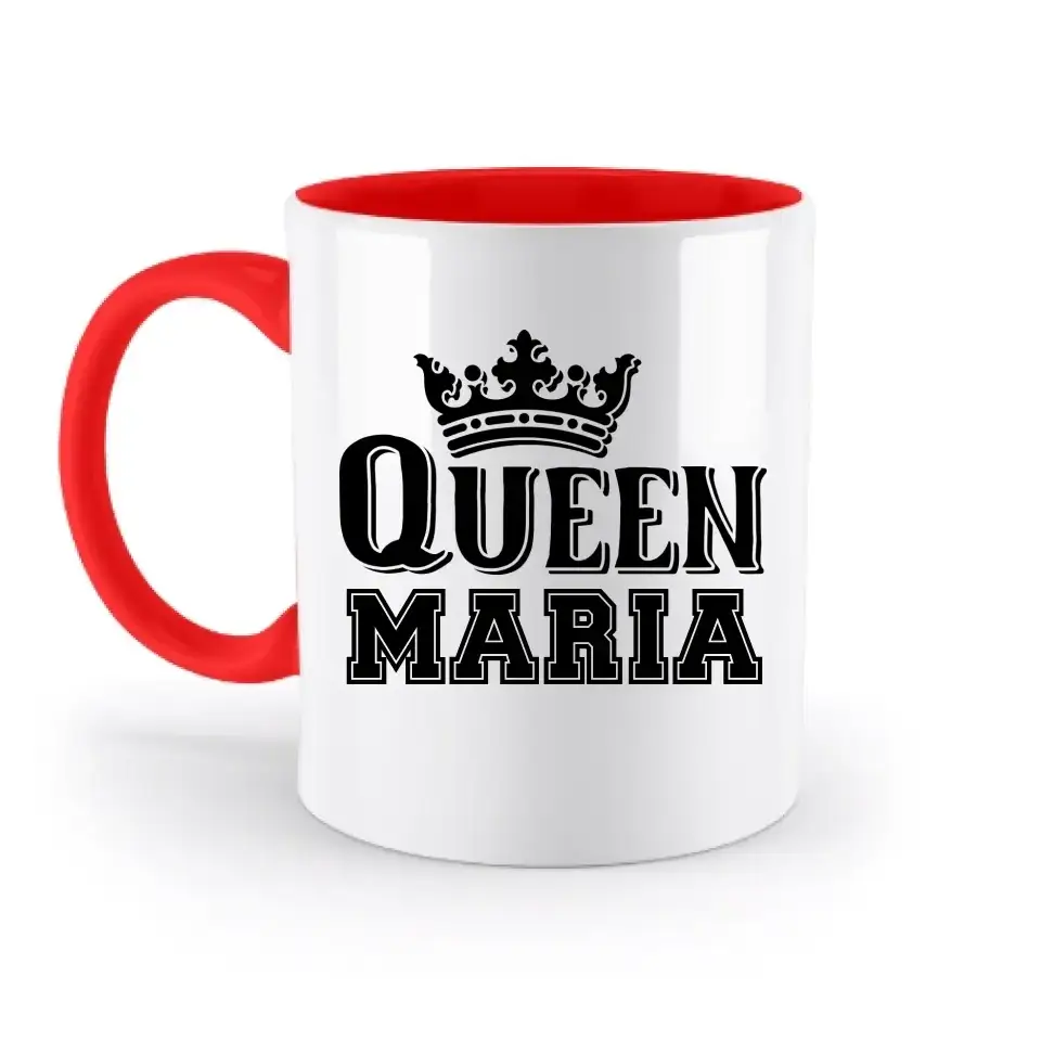 QUEEN + WUNSCHNAME • zweifarbige Tasse • Exklusivdesign • personalisiert