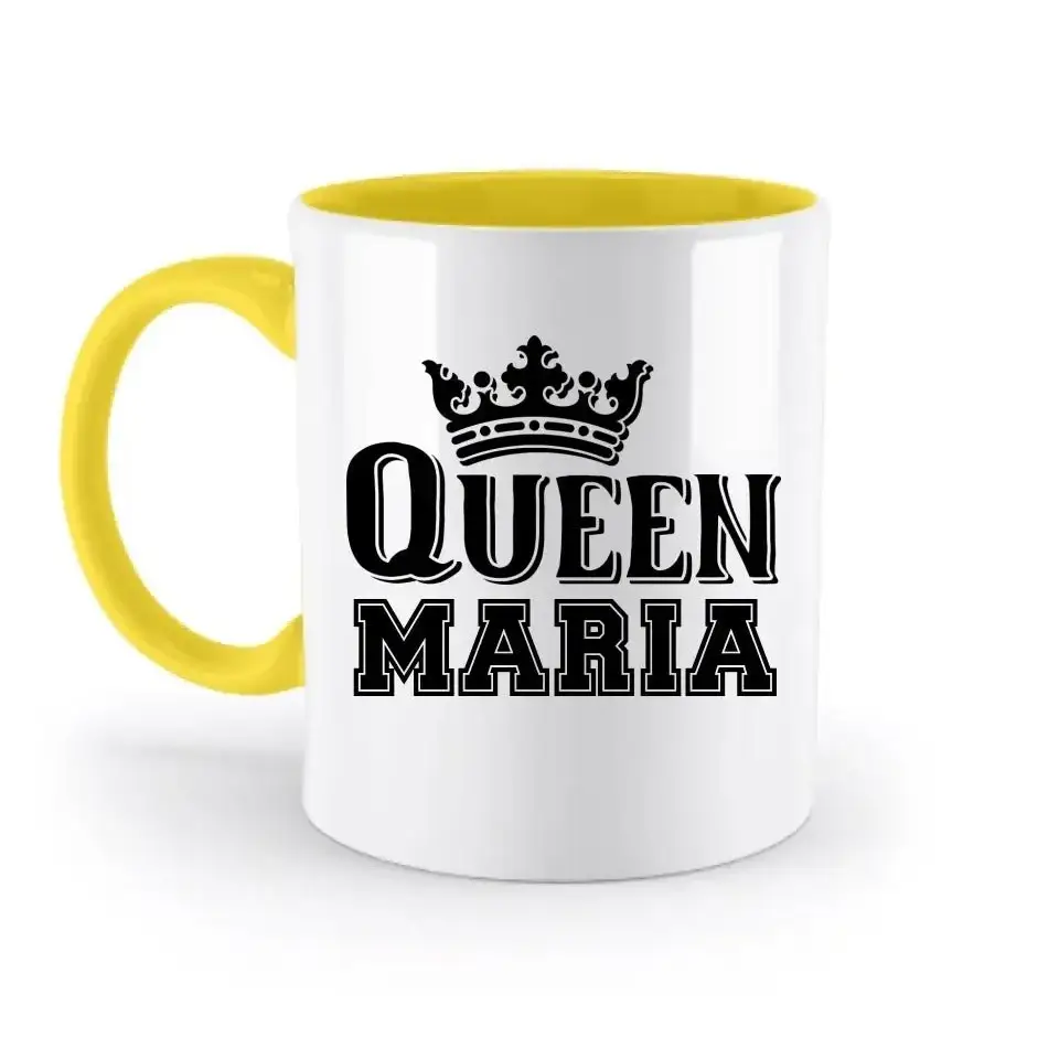 QUEEN + WUNSCHNAME • zweifarbige Tasse • Exklusivdesign • personalisiert