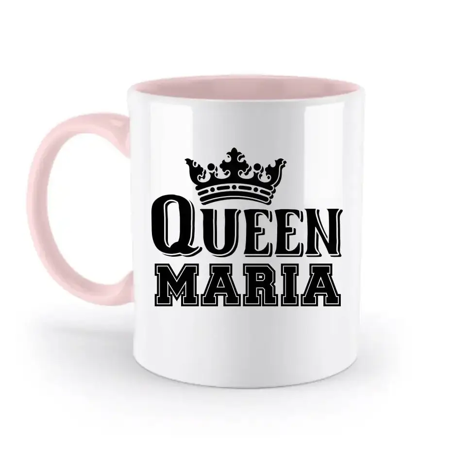 QUEEN + WUNSCHNAME • zweifarbige Tasse • Exklusivdesign • personalisiert