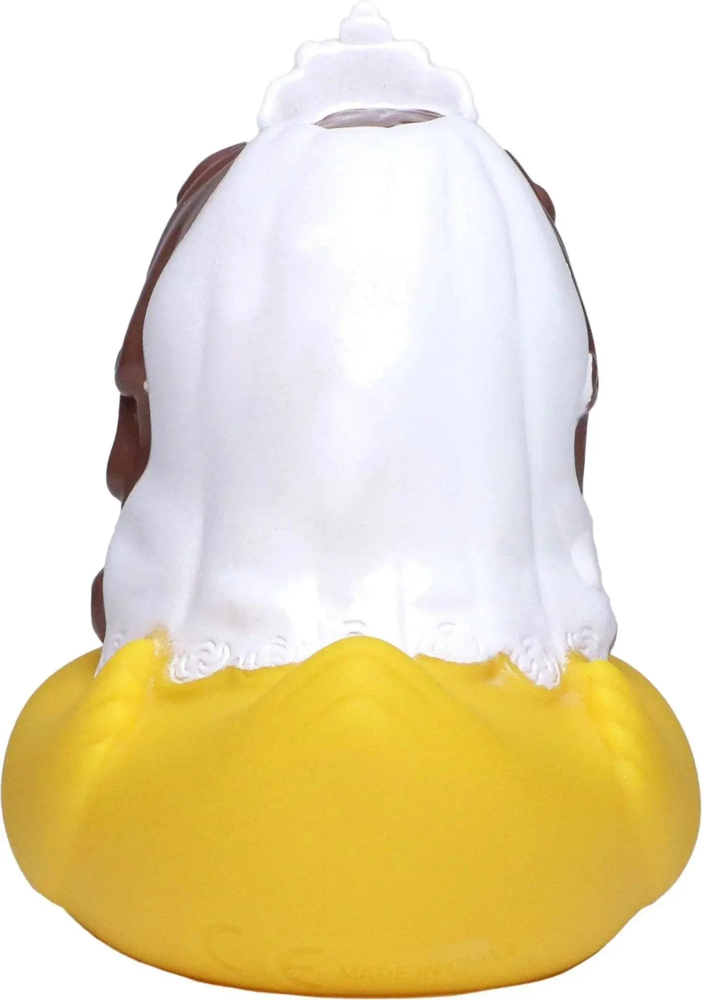 Hochszeit Quietscheente badeente braut in weiß braun und gelb mit glänzendem Finish aus gummi