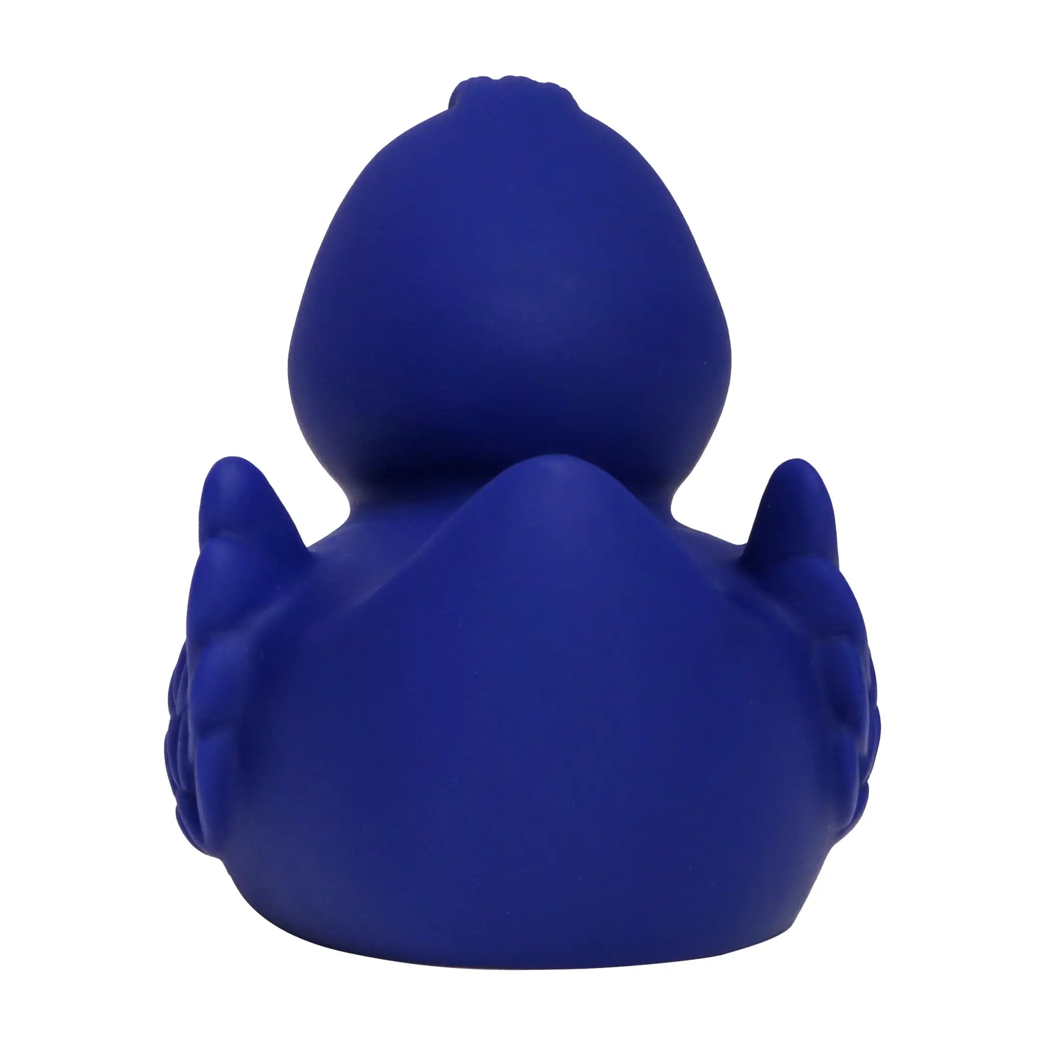 Solid royal blaue badeente mit matter oberfläche und klassischer runder form für badezeit spaß