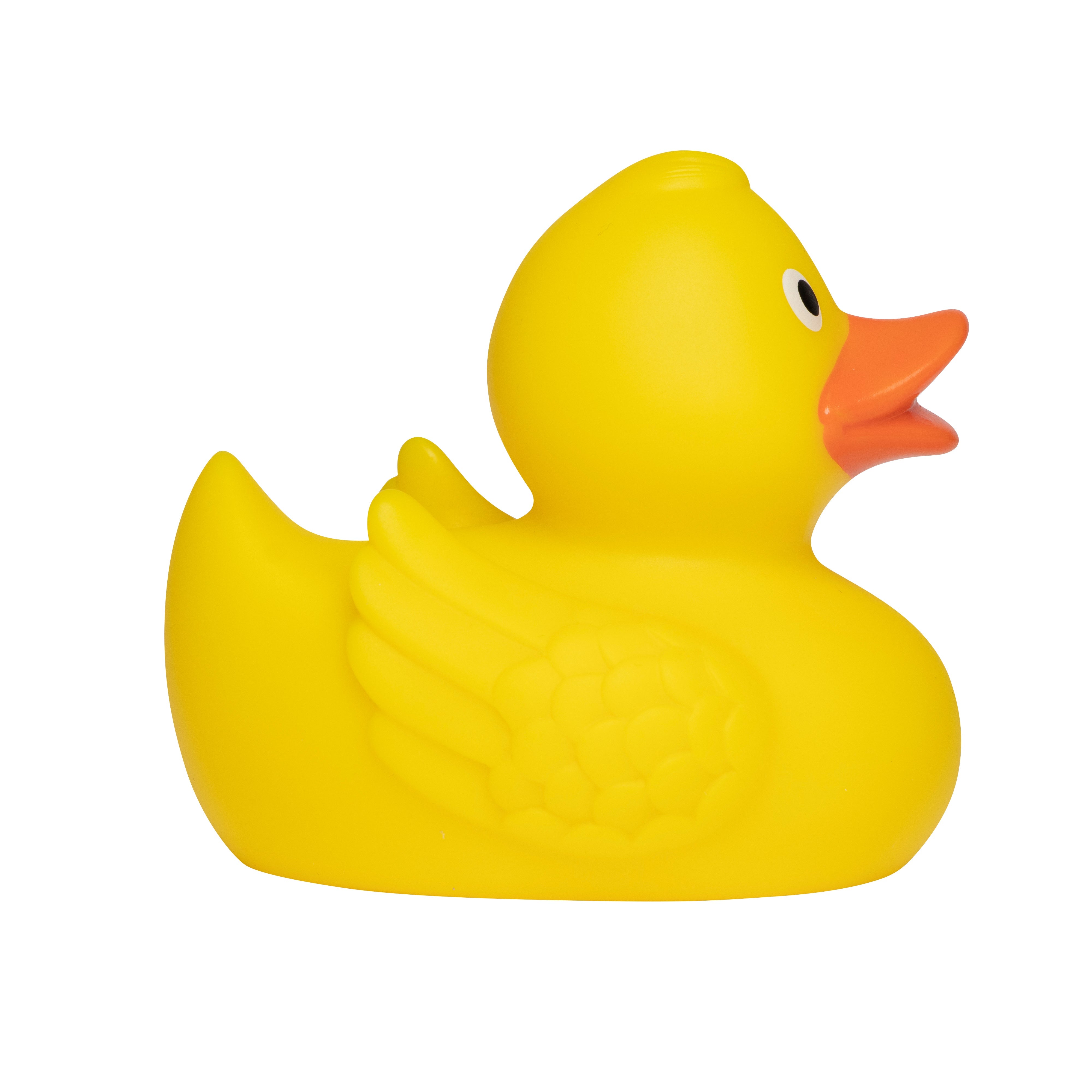 Quietsche-Ente „Wings“ (Gelb) – besondere Federoptik • Badeente - Badeenten