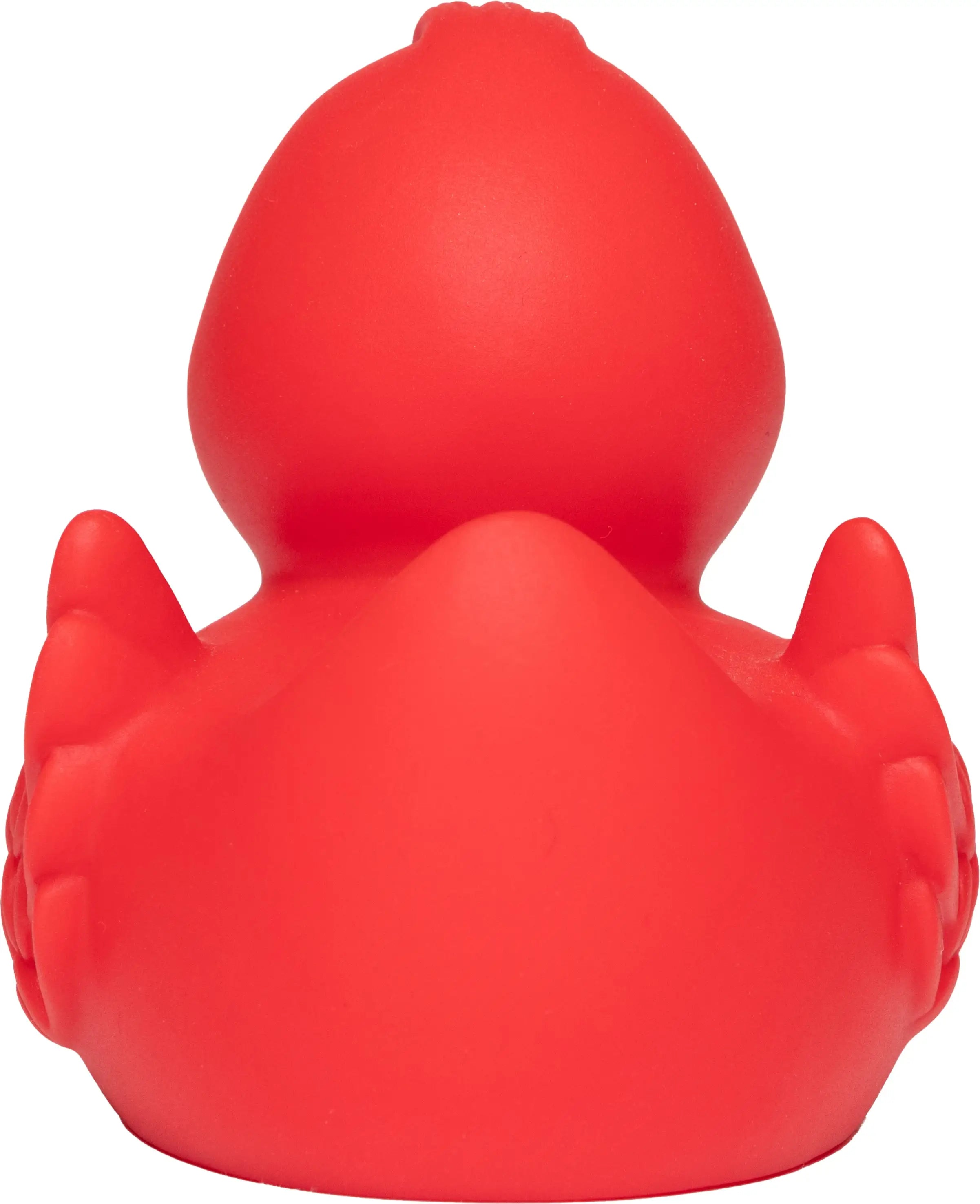 Quietsche-Ente „Wings“ (Rot) – besondere Federoptik • Badeente - Badeenten