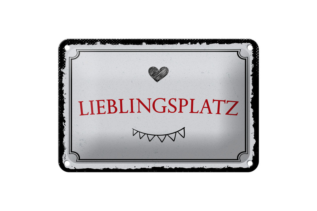 Lieblingsplatz • Blechschild 20x30cm