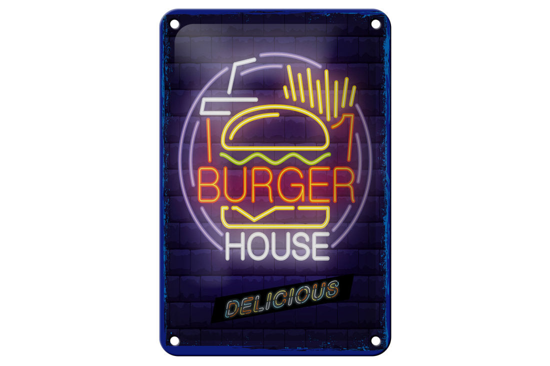 Burger House • Blechschild 20x30cm