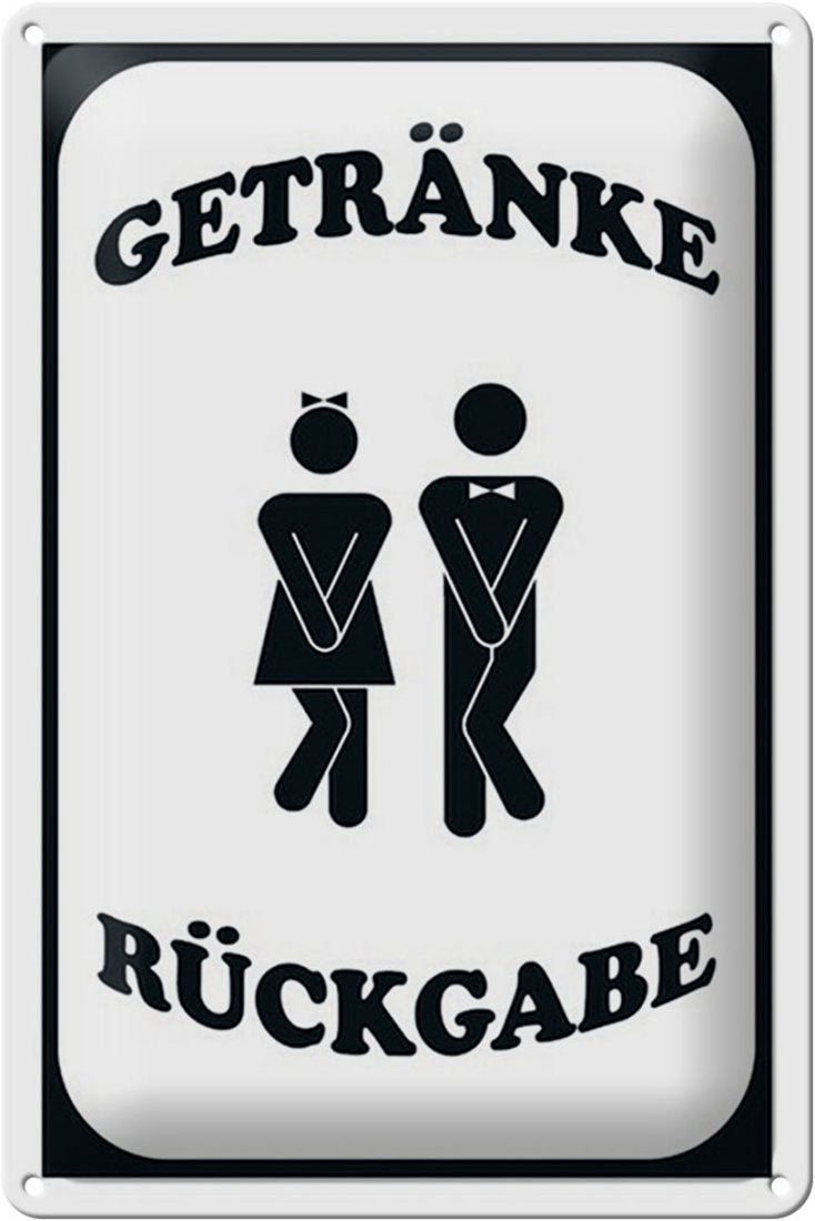 Getränkerückgabe • Blechschild 20x30cm