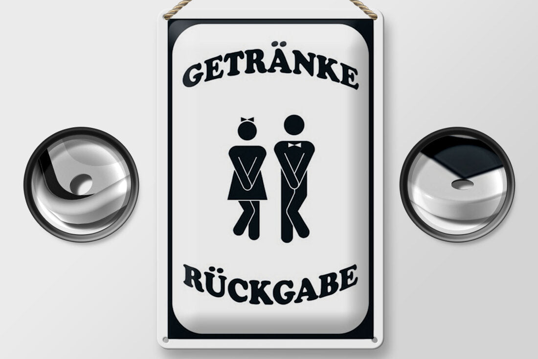 Getränkerückgabe • Blechschild 20x30cm