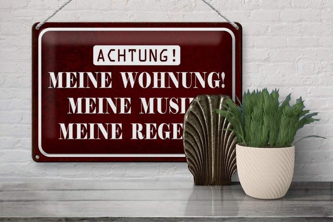 Meine Wohnung • Blechschild 20x30cm
