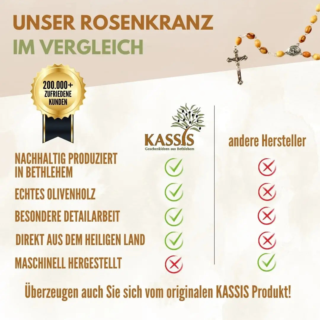 Rosenkranz mit Metall und Erde - oval - Rosenkranz