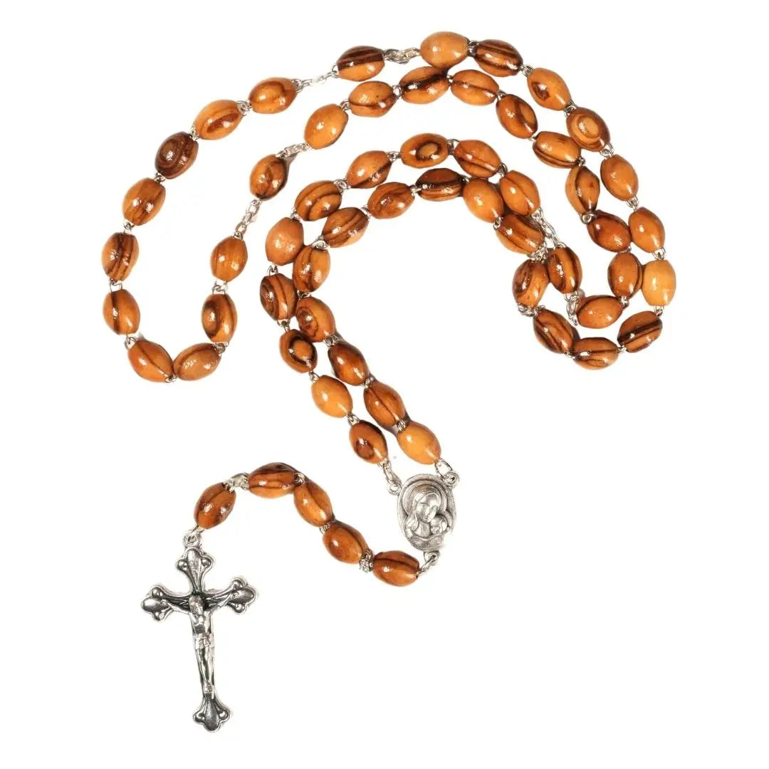 Rosenkranz mit Metall und Erde - oval - Rosenkranz