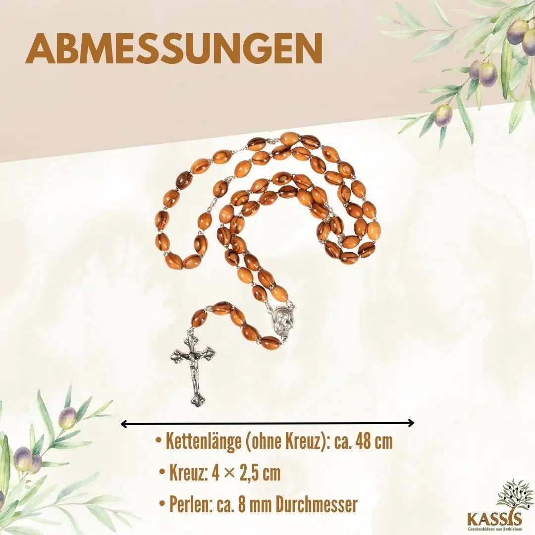 Rosenkranz mit Metall und Erde - oval - Rosenkranz