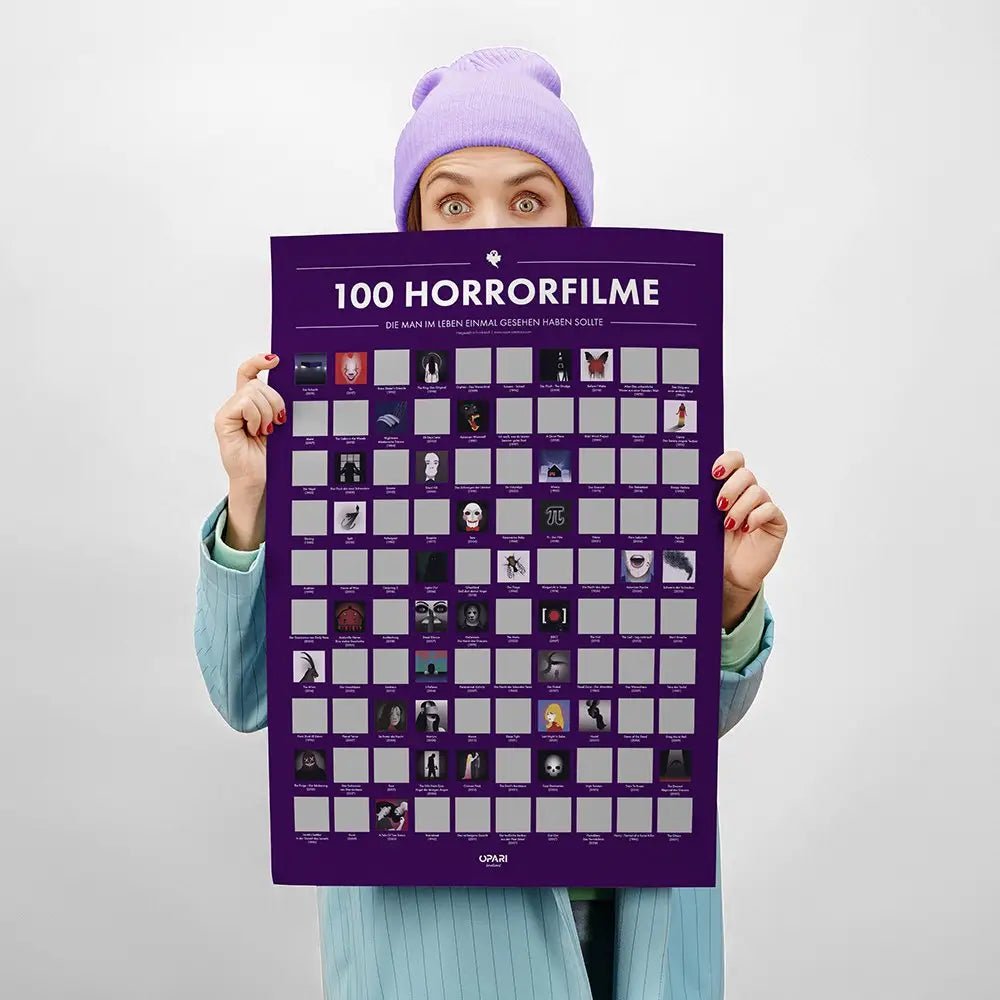 Rubbelposter: 100 Horrorfilme die man im Leben einmal gesehen haben sollte deutsche Version