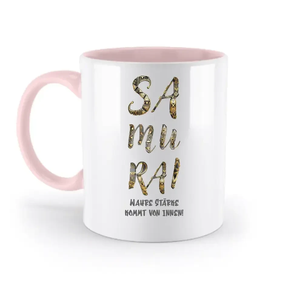 Samurai • zweifarbige Tasse • Exklusivdesign • personalisiert