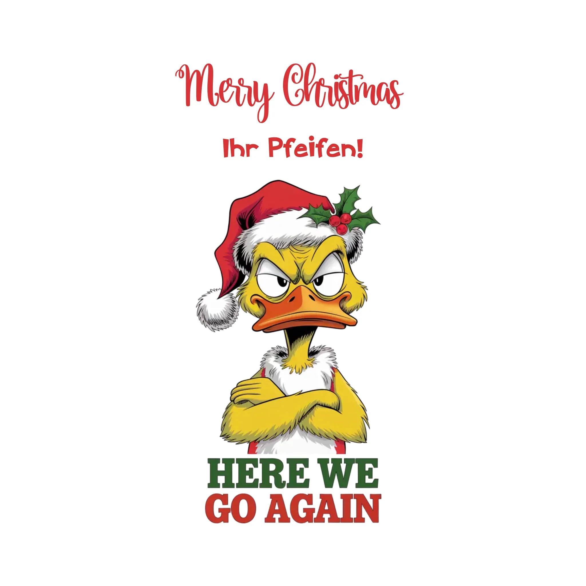 Sarkastisch: Yellow X-Mas Ducks mit Wunschtext • 12 Motive verfügbar (personalisierbare Motive) • Weihnachtsente