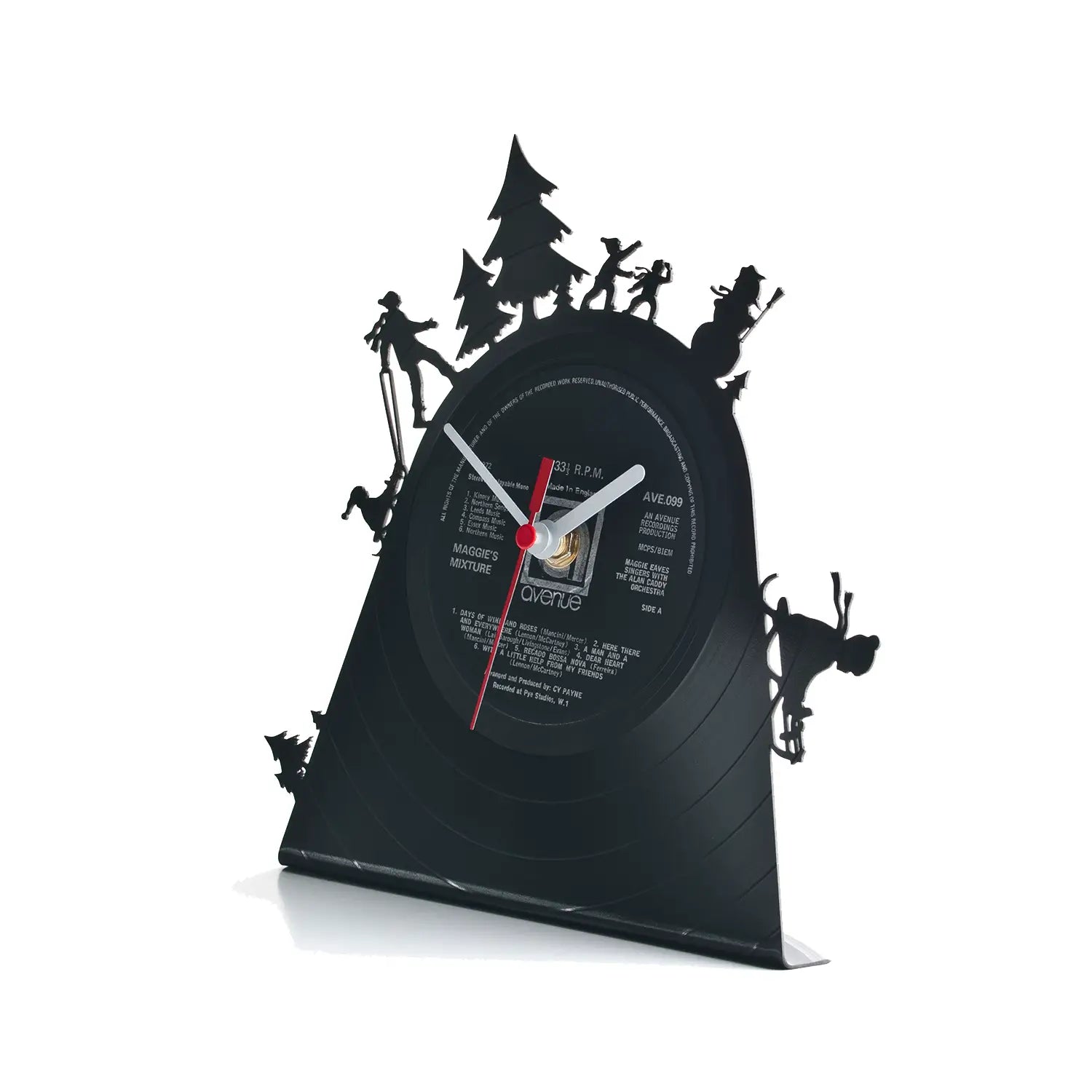 Schallplattentischuhr Snowfun - Standuhr