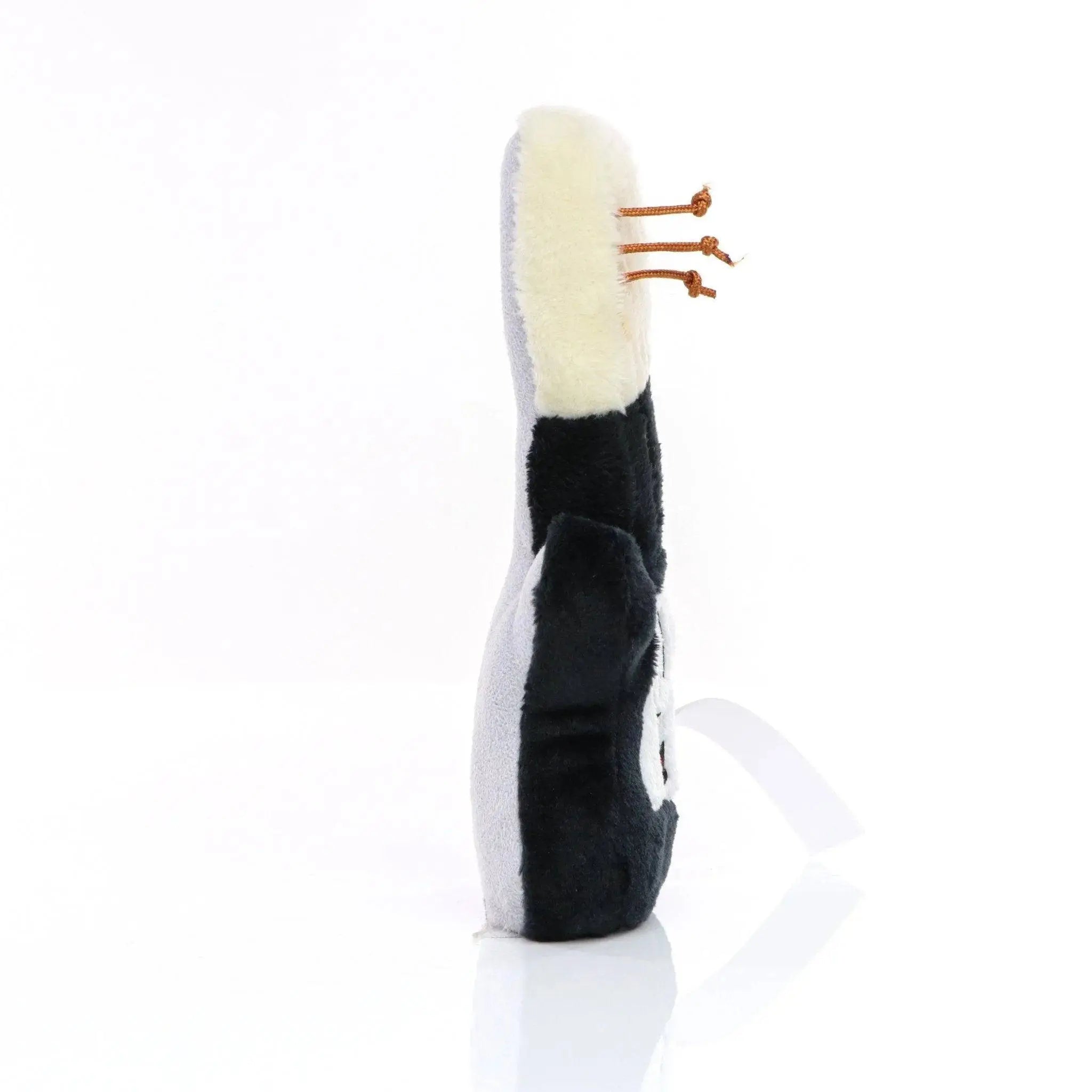 Schmoozies displayreiniger gitarre schwarzes weißes plush spielzeug mit tan farbenen schnur details