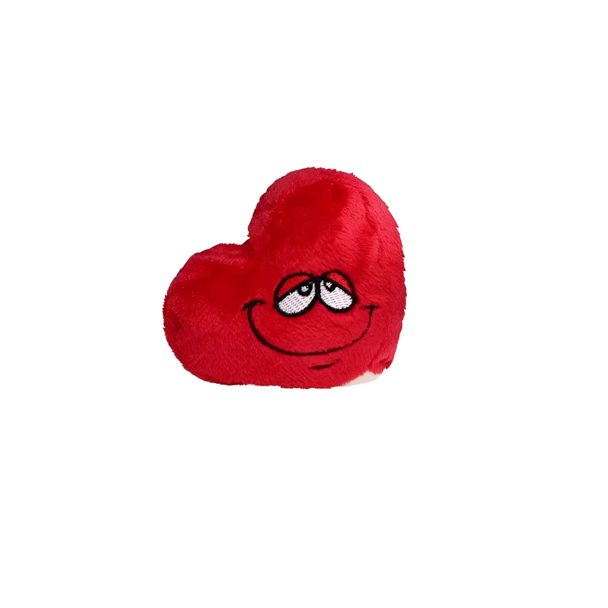 Schmoozies displayreiniger herz plush rotes herz-förmiges stoffspielzeug mit stickaugen und lächelndem mund