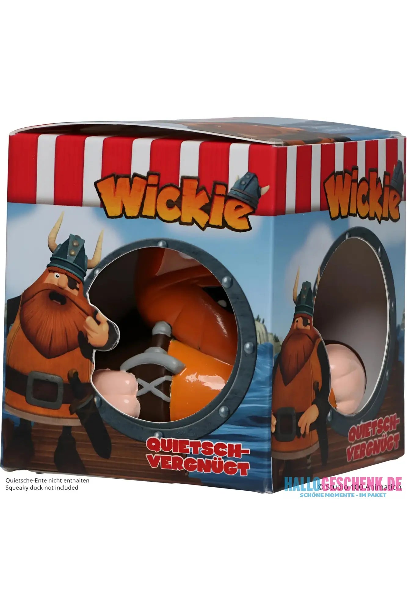 Schnabels® Badeente „Halvar“ von ’Wickie’ mit Geschenkverpackung 🛁🪓🎁 - Badeenten