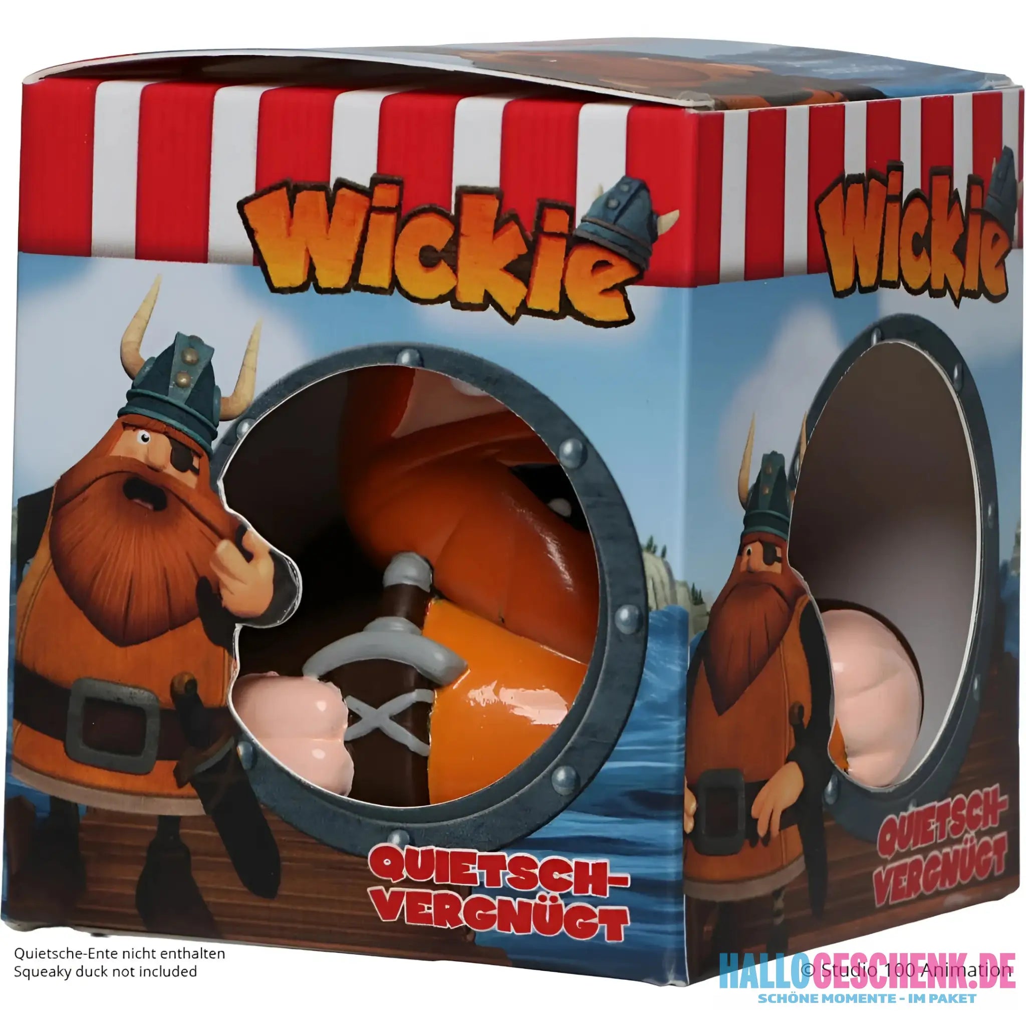 Schnabels® Badeente „Halvar“ von ’Wickie’ mit Geschenkverpackung 🛁🪓🎁 - Badeenten