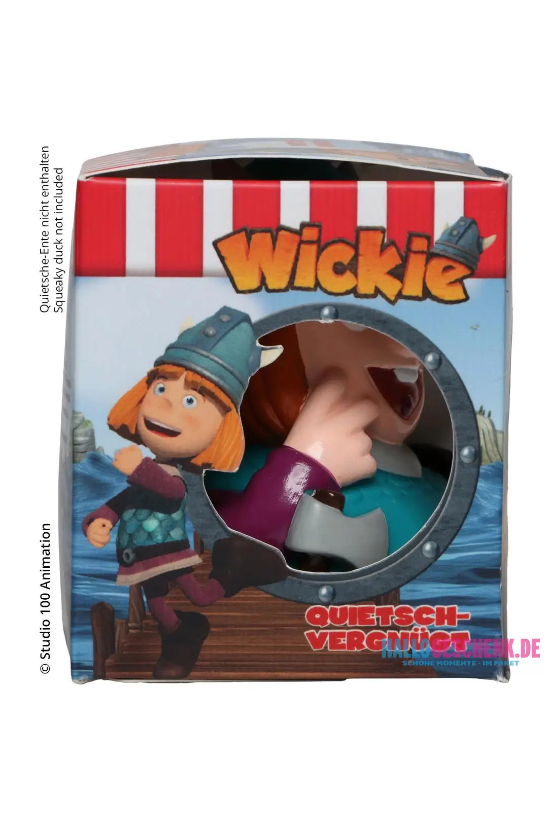 Schnabels® Badeente „Wickie“ mit Geschenkverpackung 🛁🪖🎁 - Badeenten