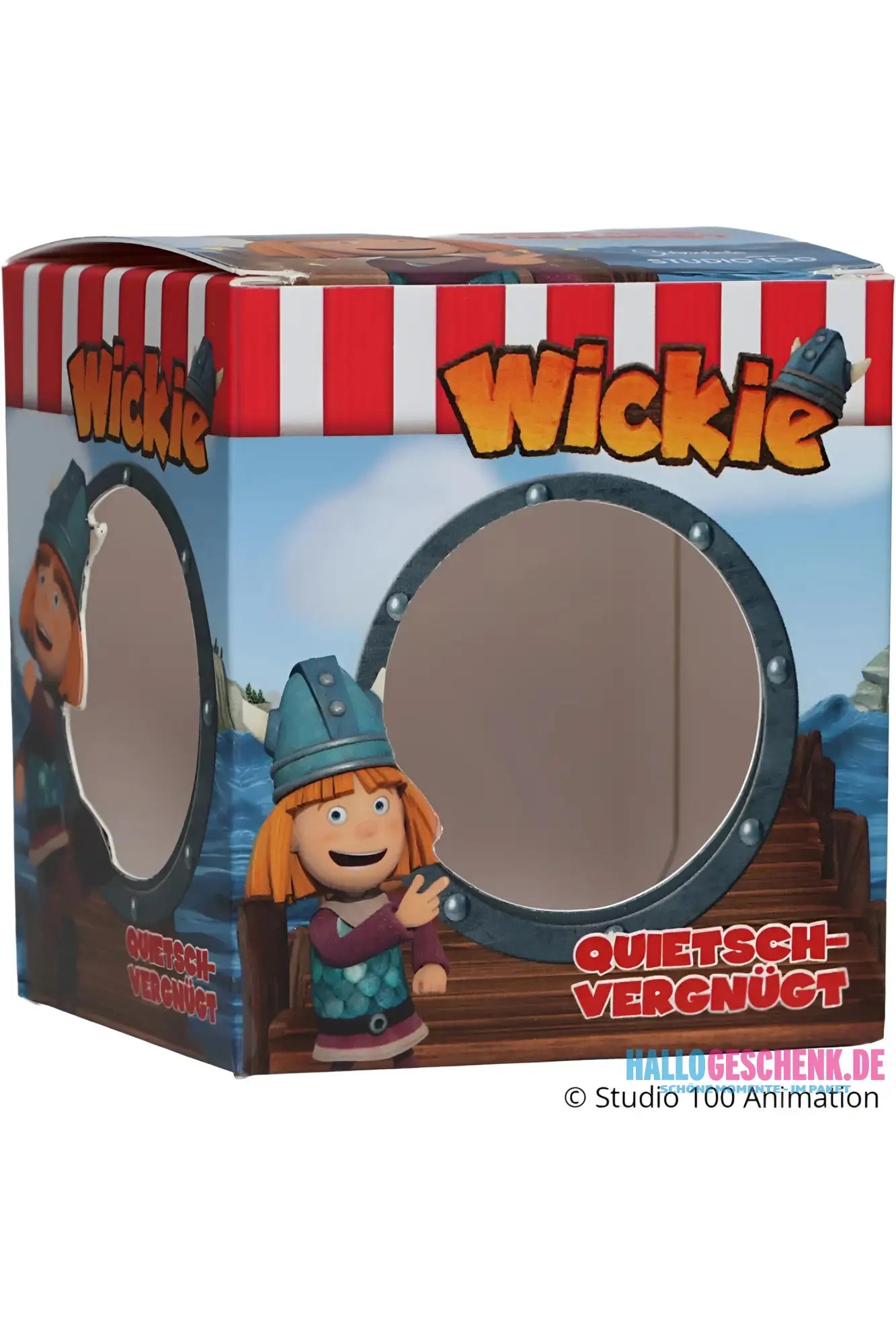 Schnabels® Badeente „Wickie“ mit Geschenkverpackung 🛁🪖🎁 - Badeenten