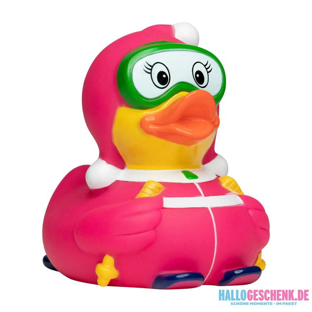 Ski • Skifahrer • Skifahrerin Pink • Quietsche-Ente / Badeente