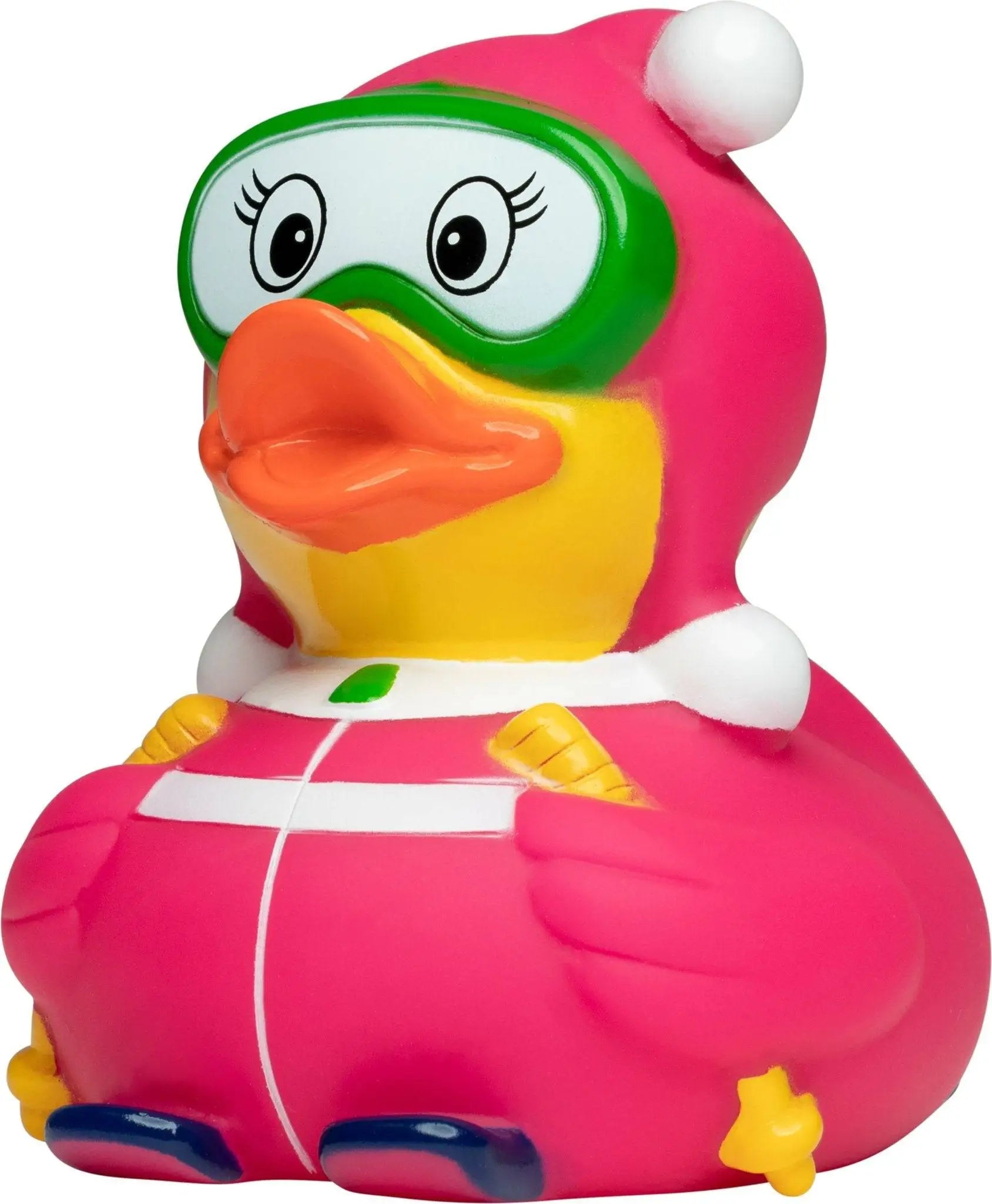 Ski • Skifahrer • Skifahrerin Pink • Quietsche-Ente / Badeente
