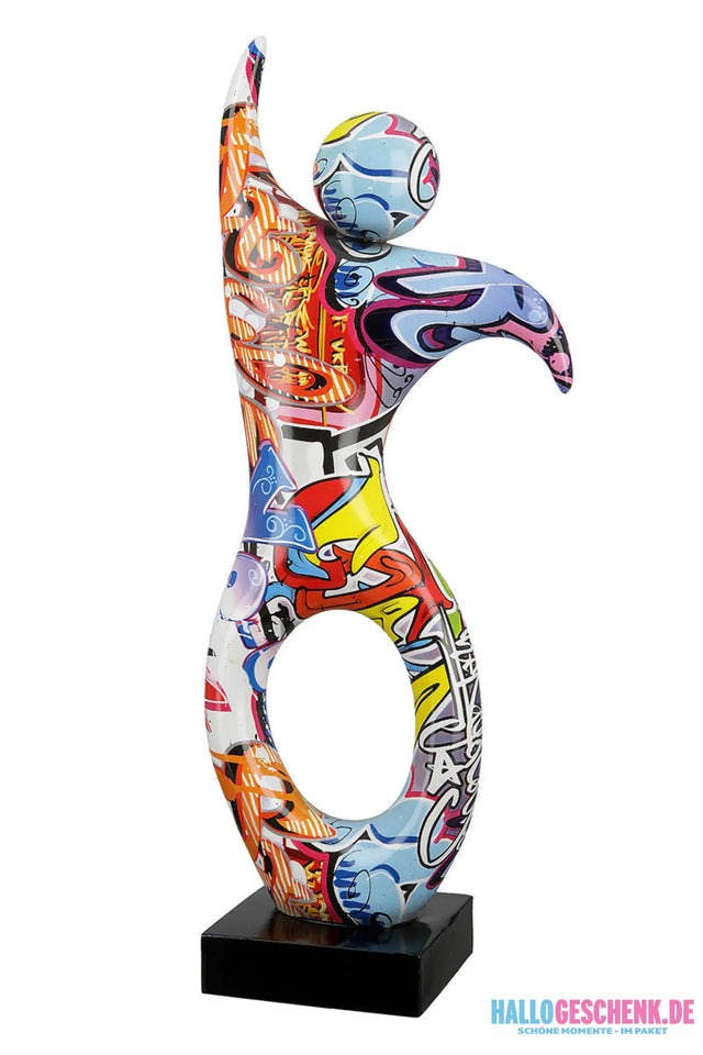 Skulptur: Mensch „Street Art – Dance“ • Kunstharz • mehrfarbig • 36,5×11×8,4 cm • Gilde - Figur