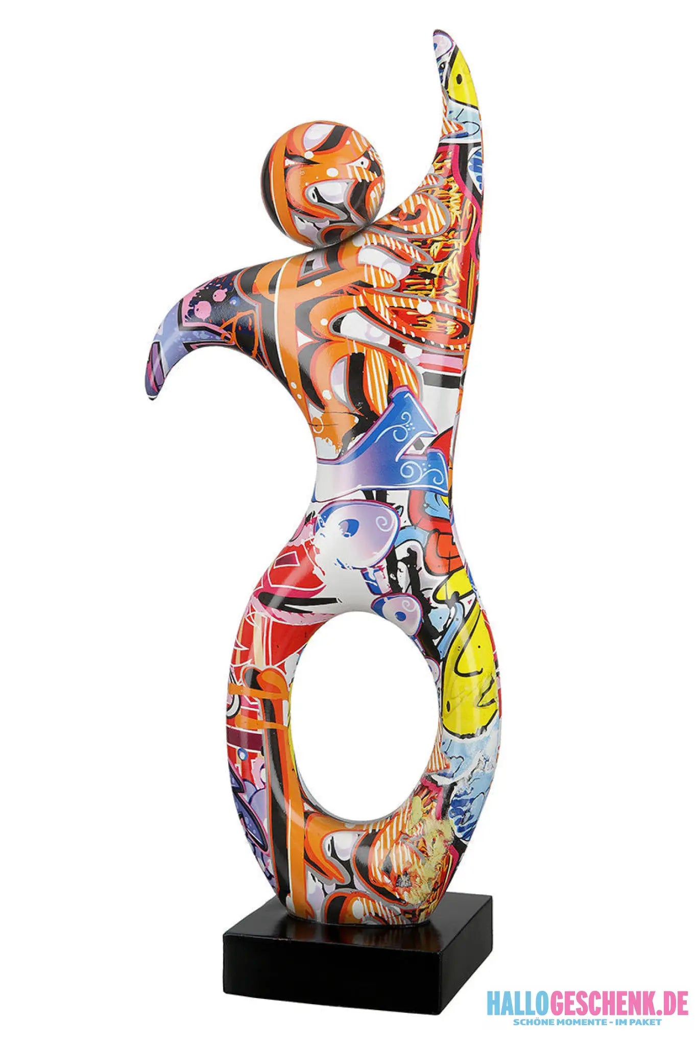 Skulptur: Mensch „Street Art – Dance“ • Kunstharz • mehrfarbig • 36,5×11×8,4 cm • Gilde - Figur