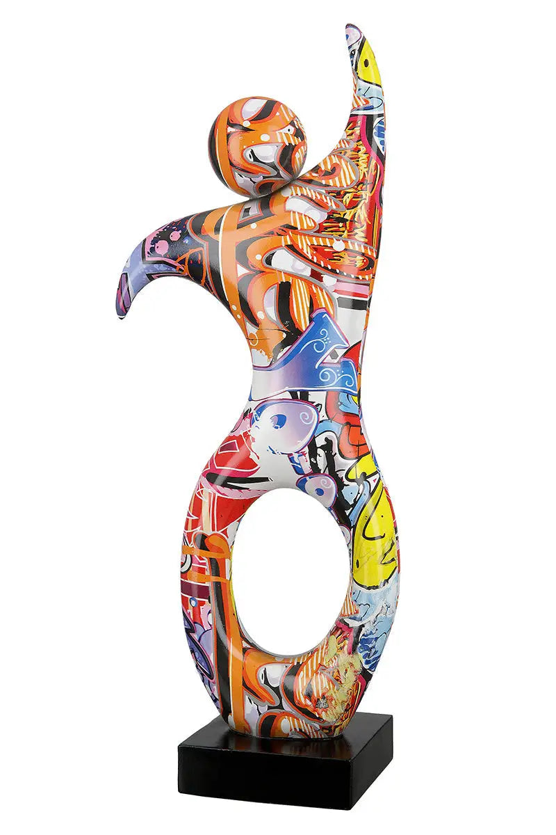 Skulptur: Mensch „Street Art – Dance“ • Kunstharz • mehrfarbig • 36,5×11×8,4 cm • Gilde - Figur