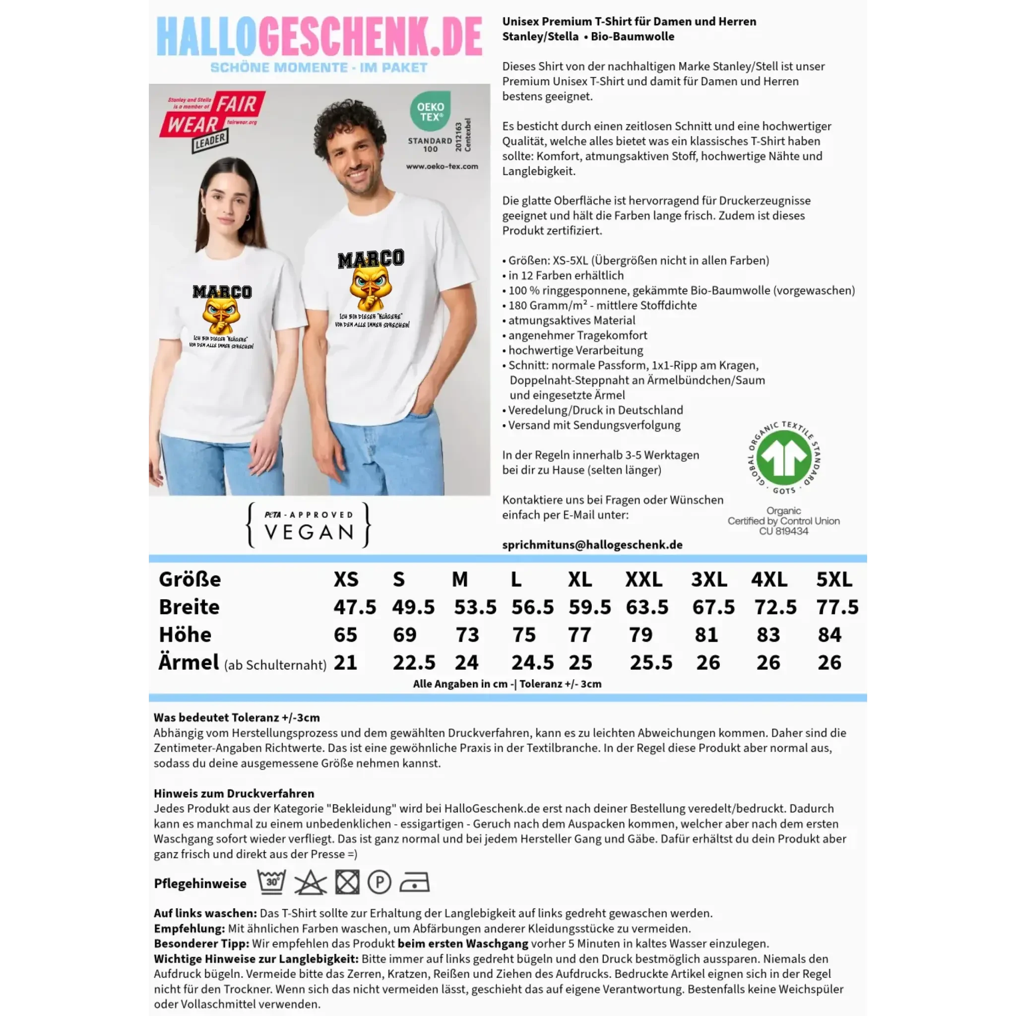 Smart Duck + WUNSCHNAME • Unisex Premium T-Shirt XS-5XL aus Bio-Baumwolle für Damen & Herren • Exklusivdesign • personalisiert