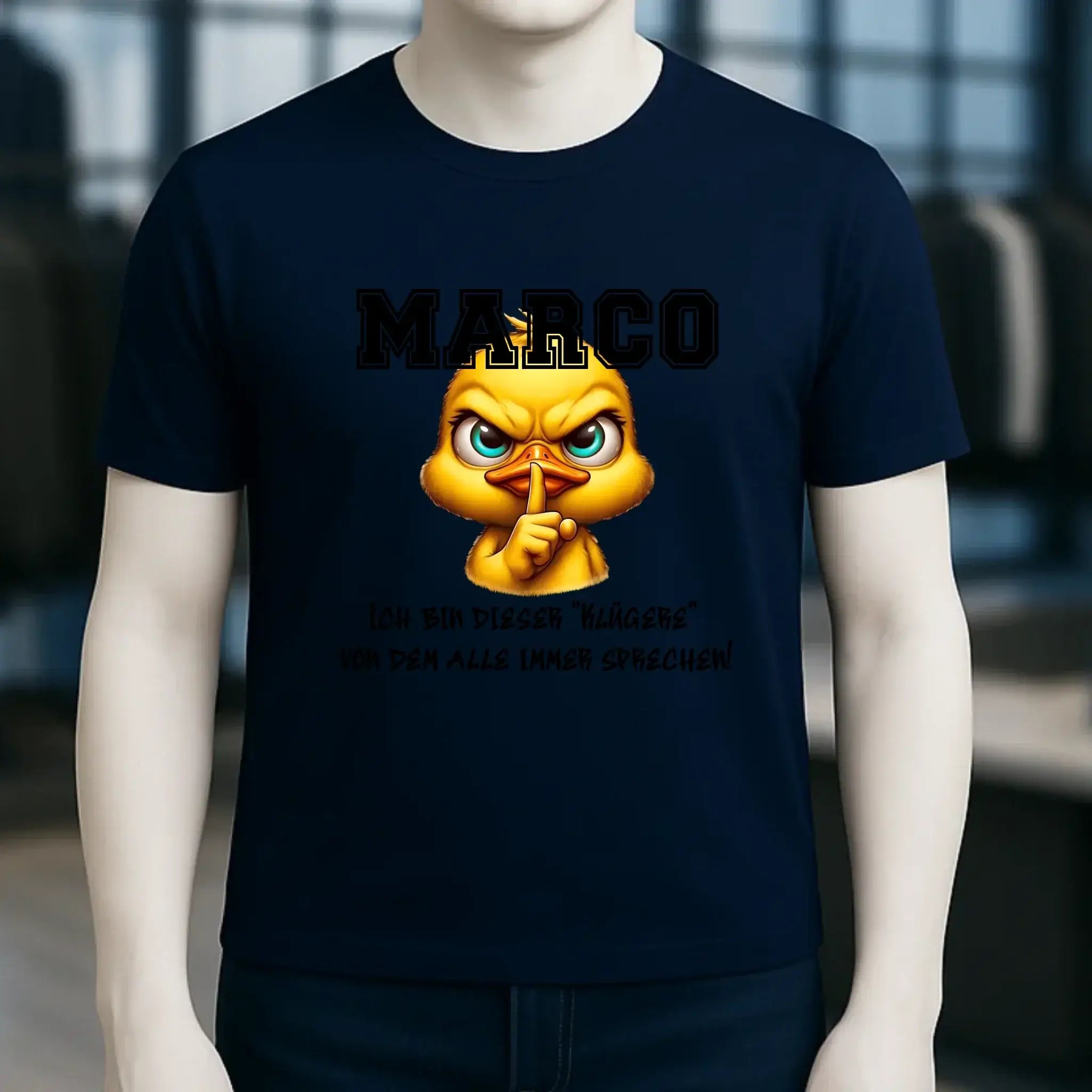 Smart Duck + WUNSCHNAME • Unisex Premium T-Shirt XS-5XL aus Bio-Baumwolle für Damen & Herren • Exklusivdesign • personalisiert