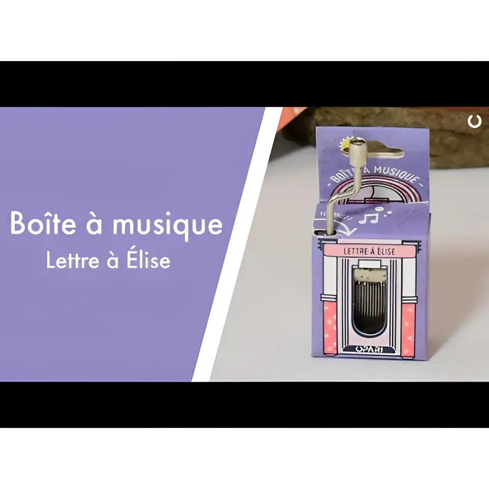 Play music box spieluhr brief an elise in lila und rosa mit silber crank playing lettre à élise by chopin