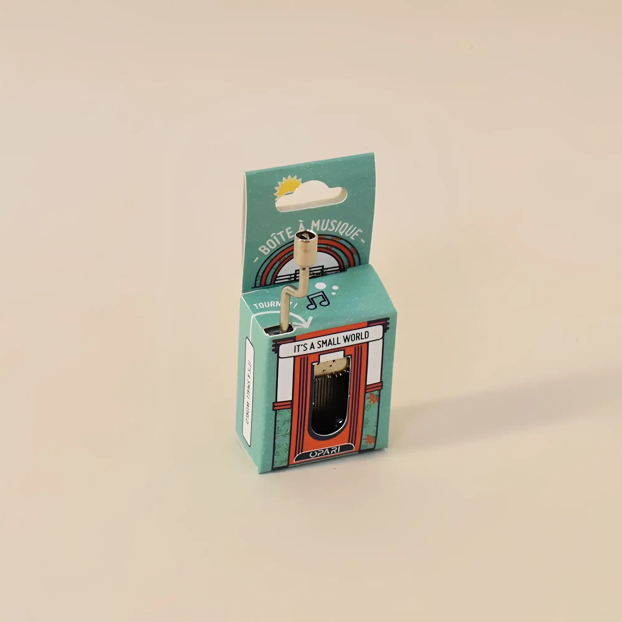 Spieluhr it’s klein world mini messing musikdose im vintage look mit tealverpackung