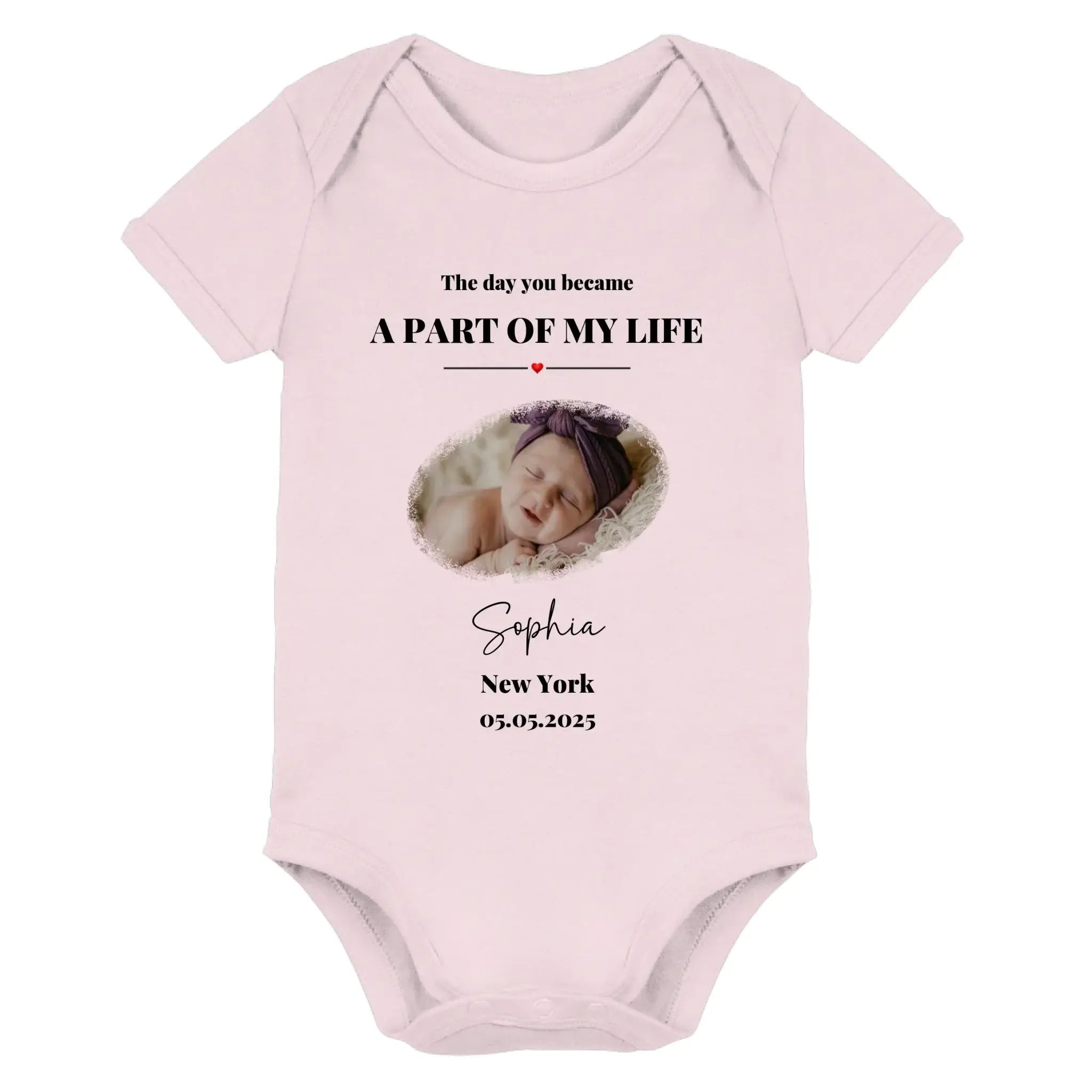 Splash Mid • mehrere Artikel • ’Statement-Collection’ • Wunschtext • Mein Fotomotiv - Premium Baby Bodysuit • Bio