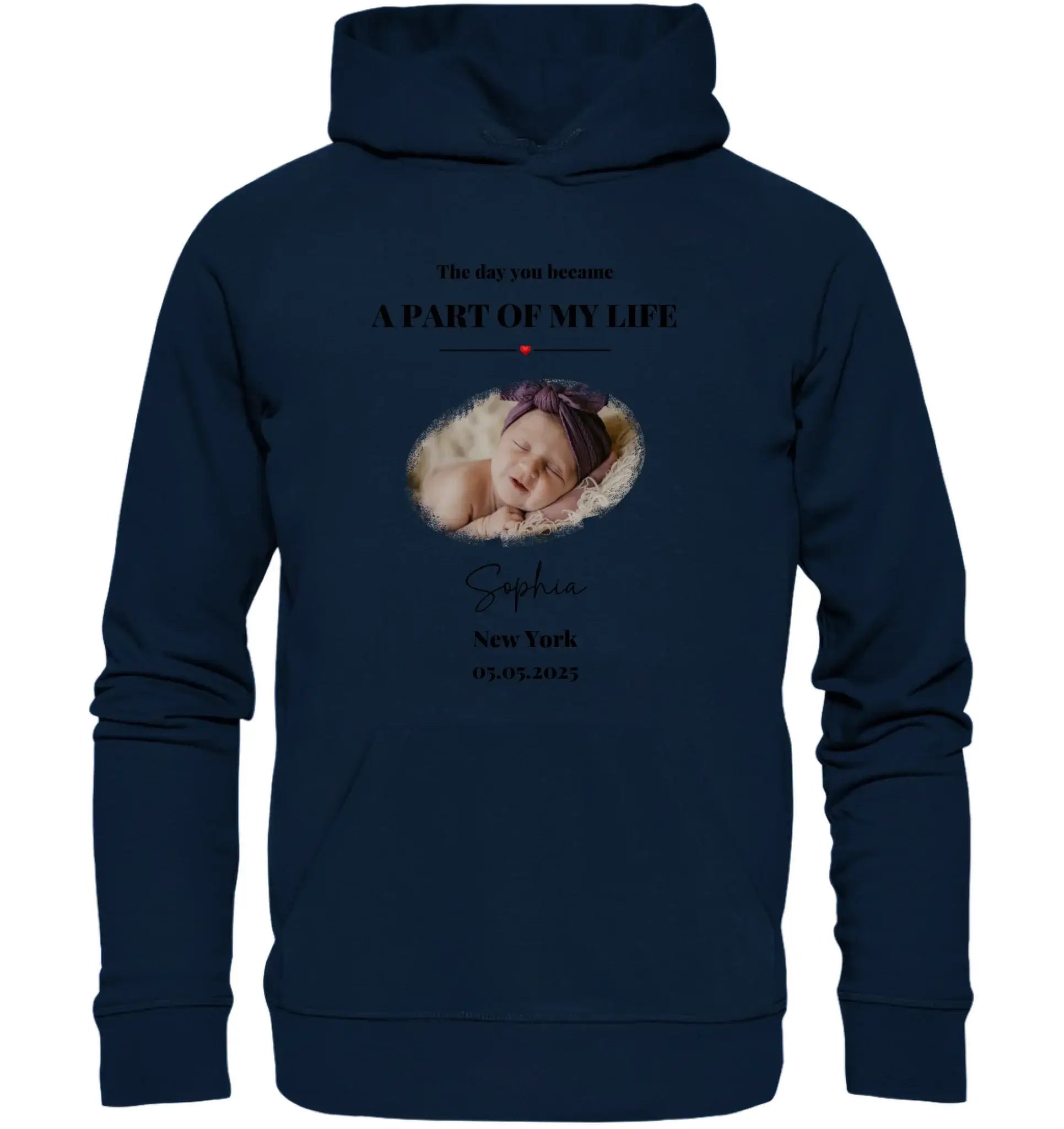 Splash Mid • mehrere Artikel • ’Statement-Collection’ • Wunschtext • Mein Fotomotiv - Unisex Hoodie • Bio Premium Plus