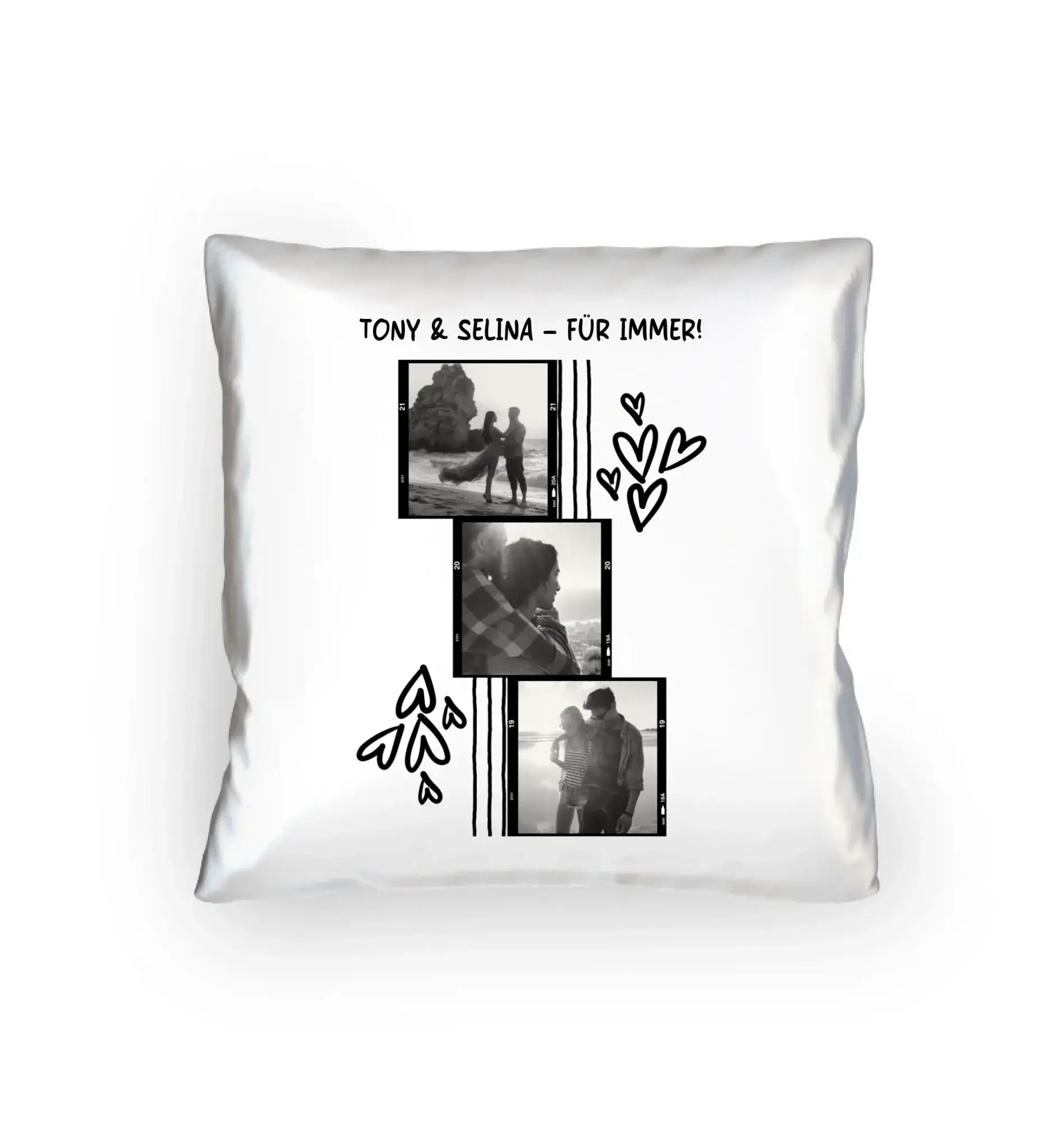 Spotify • mehrere Artikel • ’Statement-Collection’ • Wunschtext • Mein Fotomotiv - Kissen / White / 40cm-x-40cm