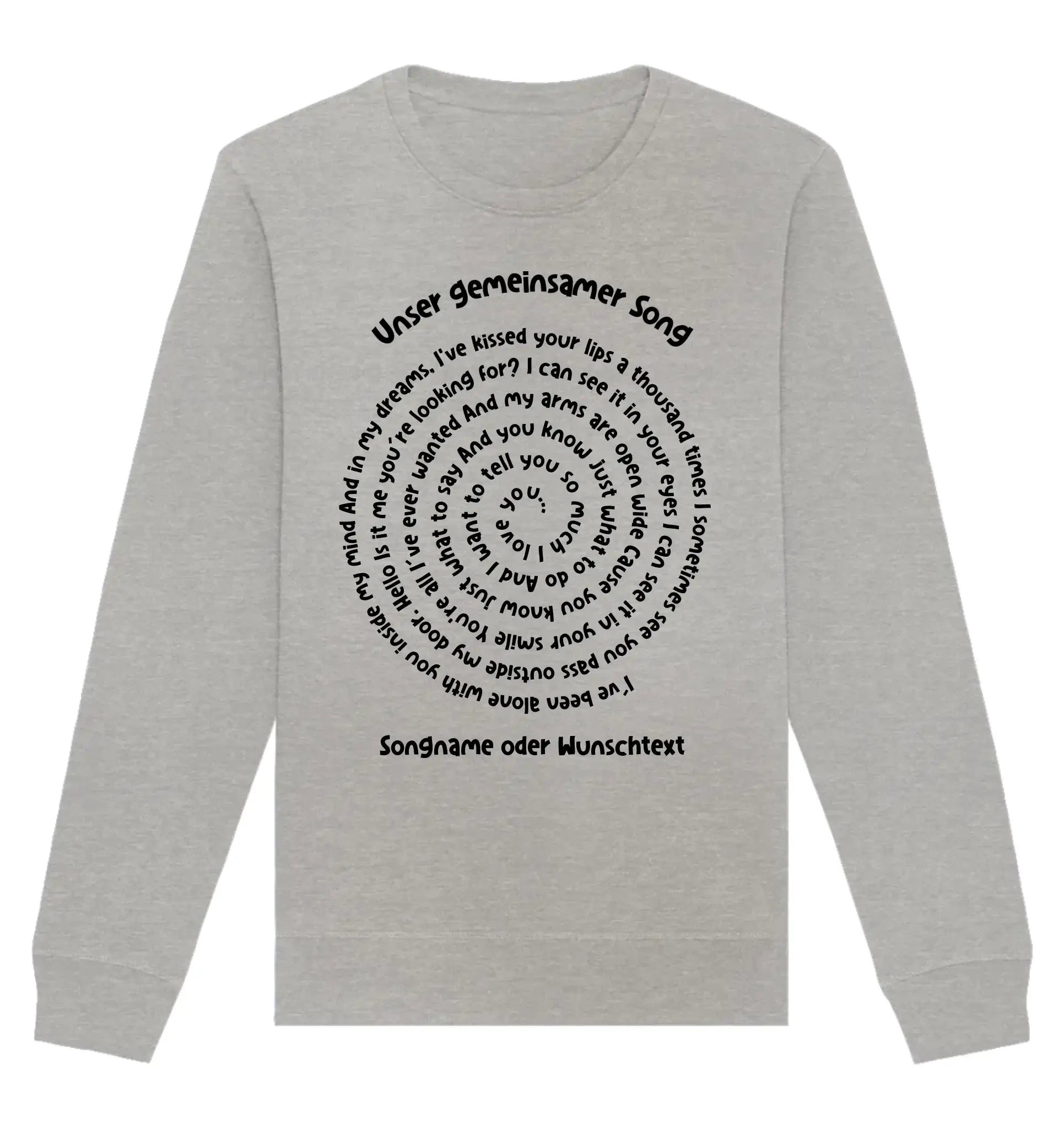Spotify-Motiv 1 • mehrere Artikel • ’Statement-Collection’ • Wunschtext • Mein Motiv • Spiraltext - Unisex Sweatshirt