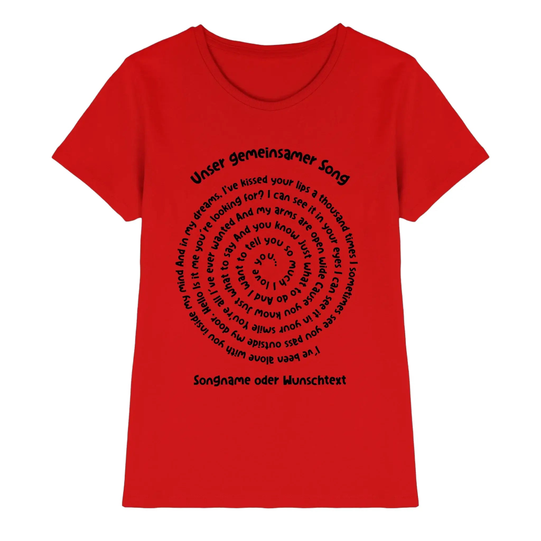 Spotify-Motiv 1 • mehrere Artikel • ’Statement-Collection’ • Wunschtext • Mein Motiv • Spiraltext - Premium Damen