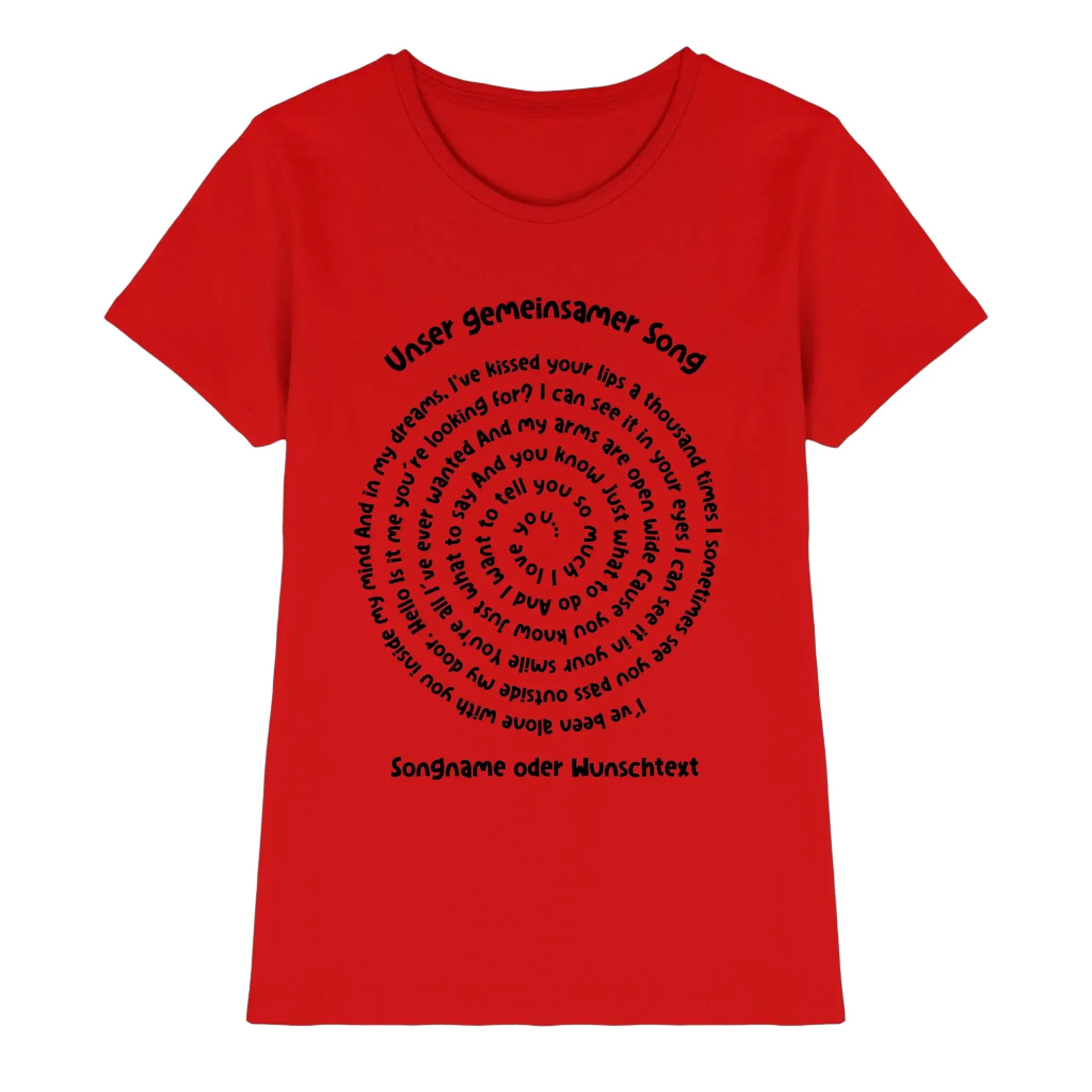 Spotify-Motiv 1 • mehrere Artikel • ’Statement-Collection’ • Wunschtext • Mein Motiv • Spiraltext - Premium Damen