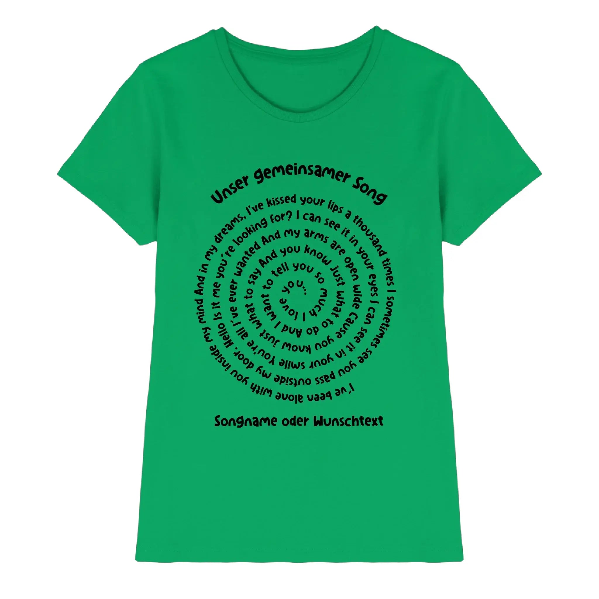 Spotify-Motiv 1 • mehrere Artikel • ’Statement-Collection’ • Wunschtext • Mein Motiv • Spiraltext - Premium Damen