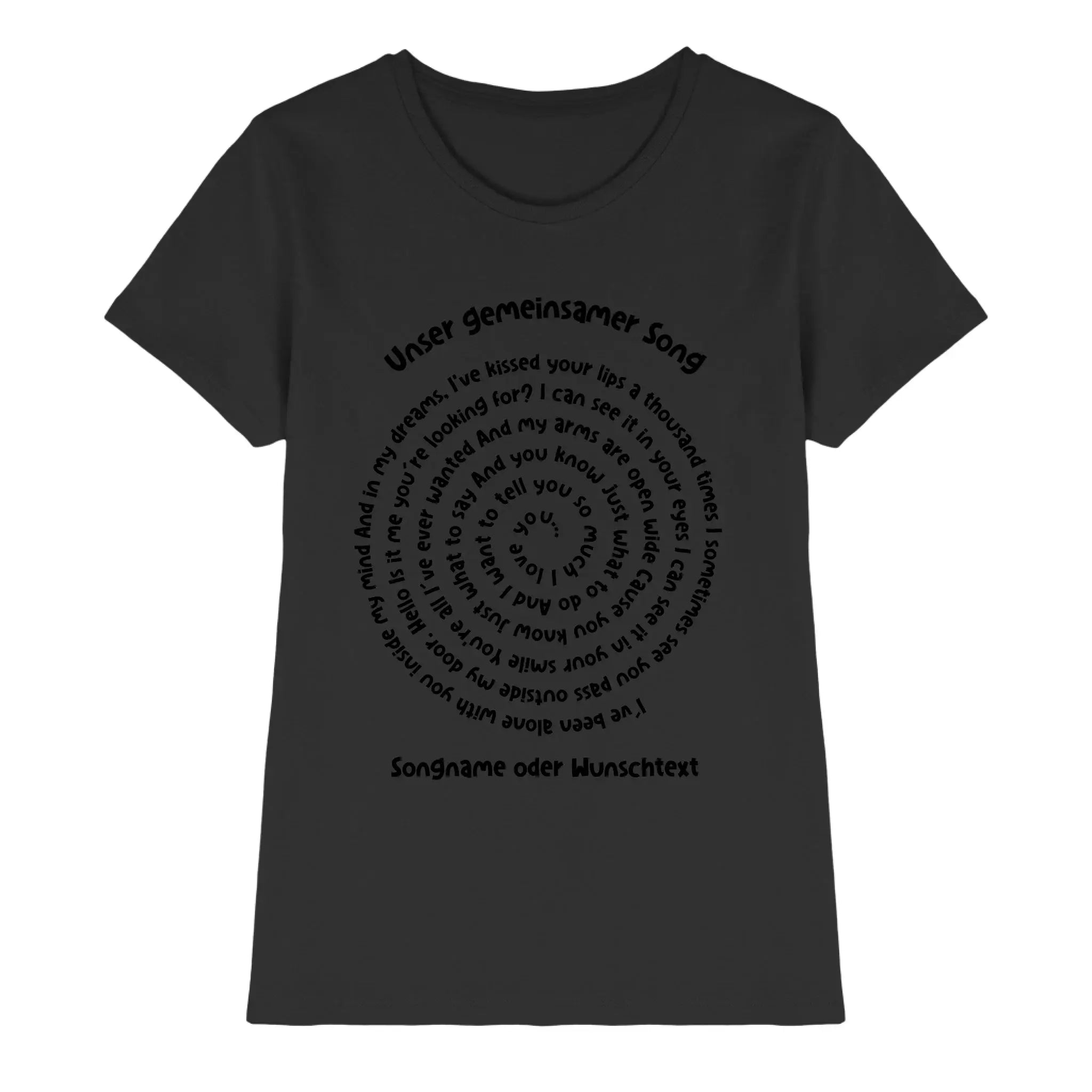 Spotify-Motiv 1 • mehrere Artikel • ’Statement-Collection’ • Wunschtext • Mein Motiv • Spiraltext - Premium Damen