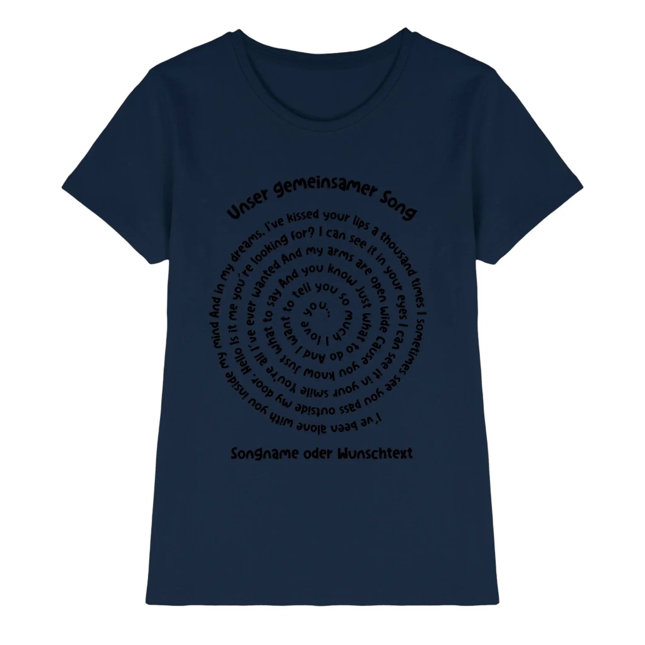 Spotify-Motiv 1 • mehrere Artikel • ’Statement-Collection’ • Wunschtext • Mein Motiv • Spiraltext - Premium Damen