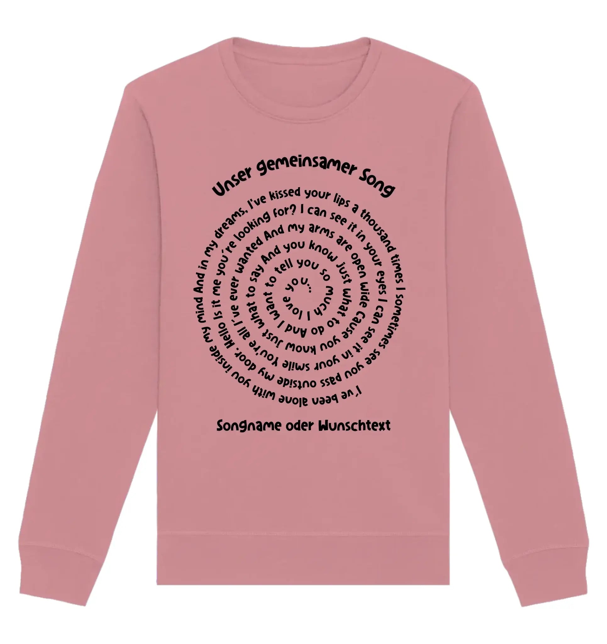 Spotify-Motiv 1 • mehrere Artikel • ’Statement-Collection’ • Wunschtext • Mein Motiv • Spiraltext - Unisex Sweatshirt