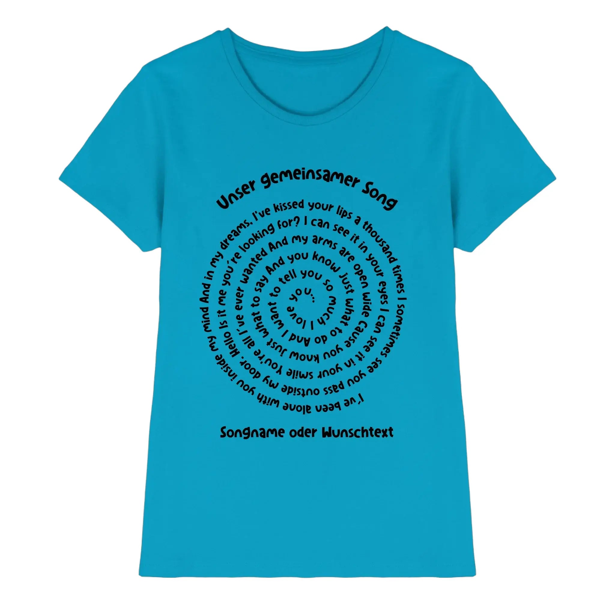 Spotify-Motiv 1 • mehrere Artikel • ’Statement-Collection’ • Wunschtext • Mein Motiv • Spiraltext - Premium Damen