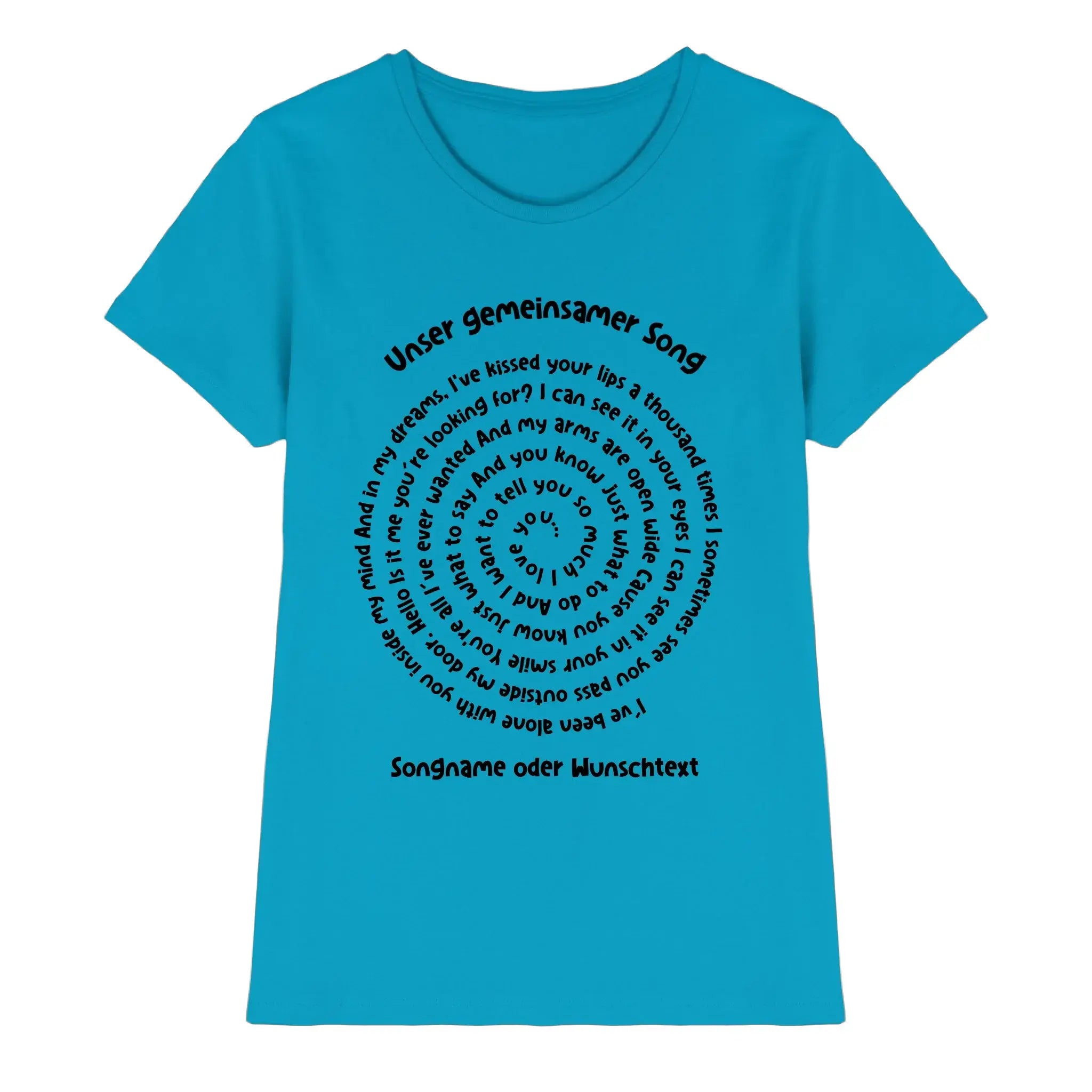 Spotify-Motiv 1 • mehrere Artikel • ’Statement-Collection’ • Wunschtext • Mein Motiv • Spiraltext - Premium Damen