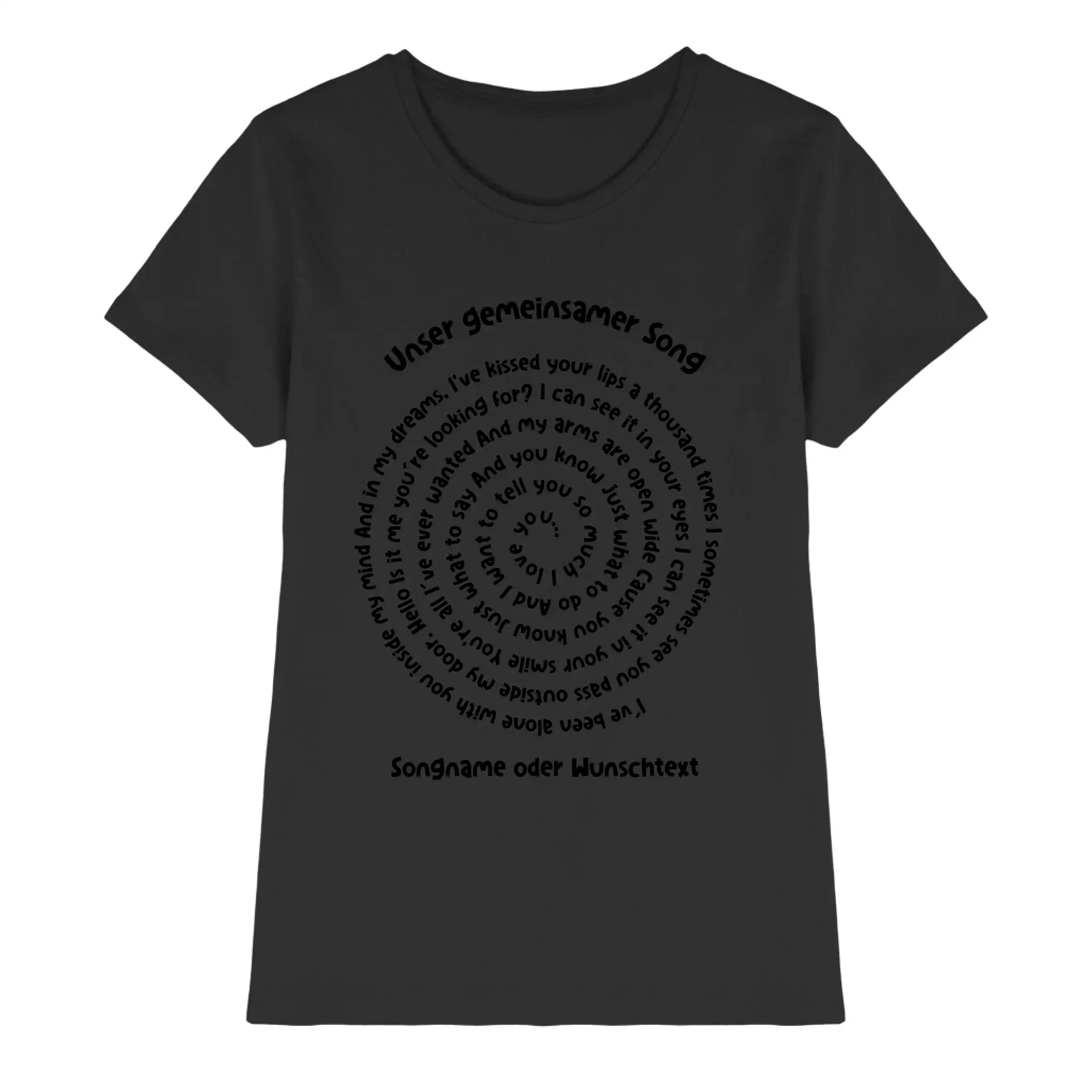 Spotify-Motiv 1 • mehrere Artikel • ’Statement-Collection’ • Wunschtext • Mein Motiv • Spiraltext - Premium Damen