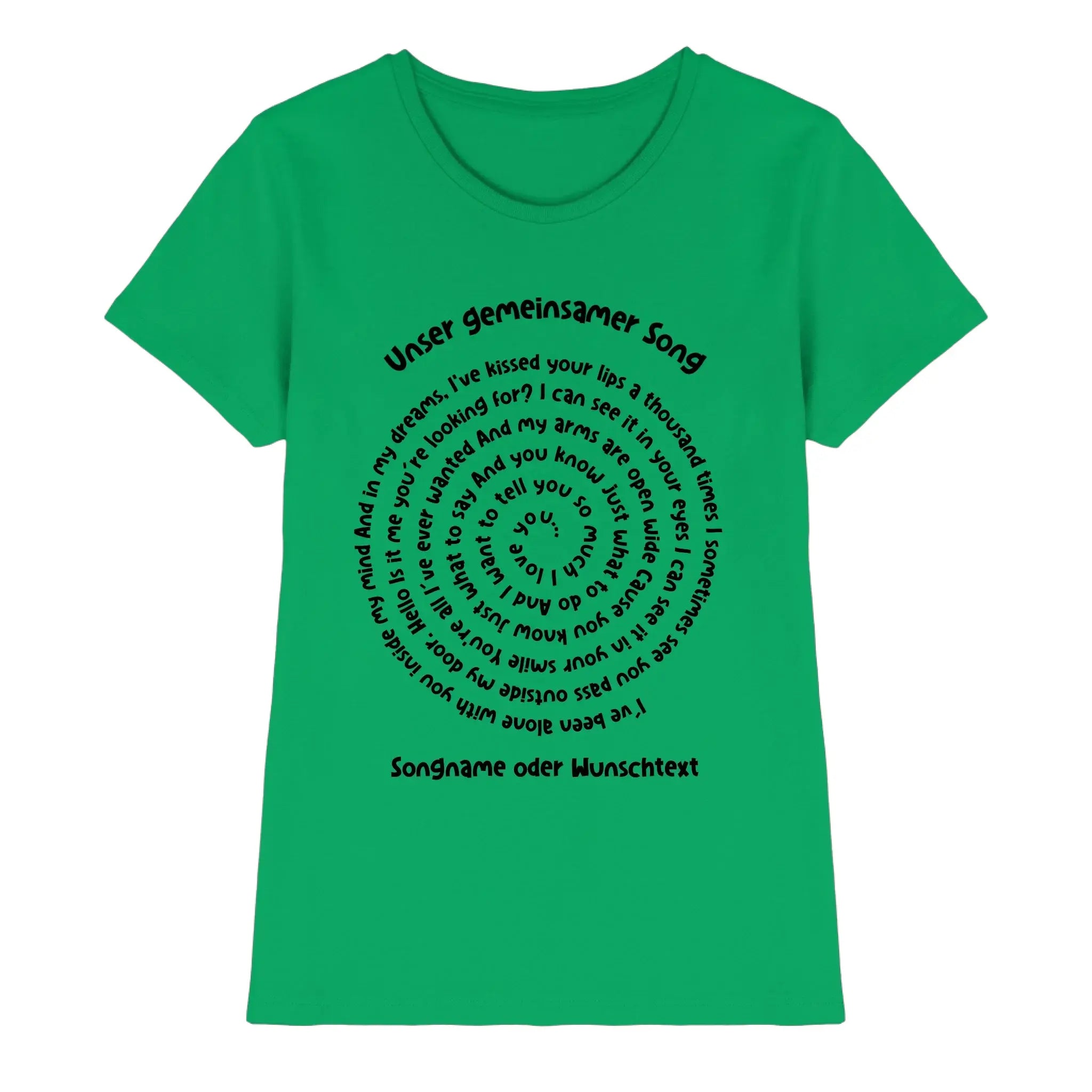 Spotify-Motiv 1 • mehrere Artikel • ’Statement-Collection’ • Wunschtext • Mein Motiv • Spiraltext - Premium Damen