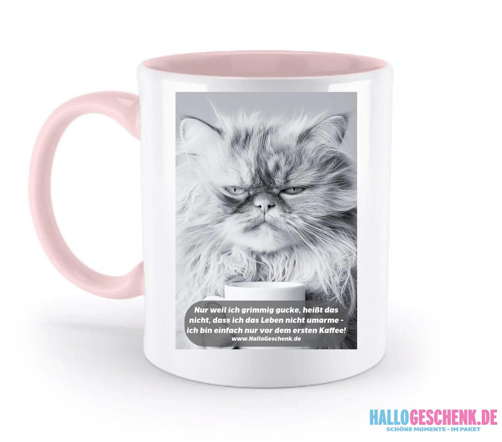 Sprüche von HalloGeschenk.de • zweifarbige Tasse spülmaschinenfest