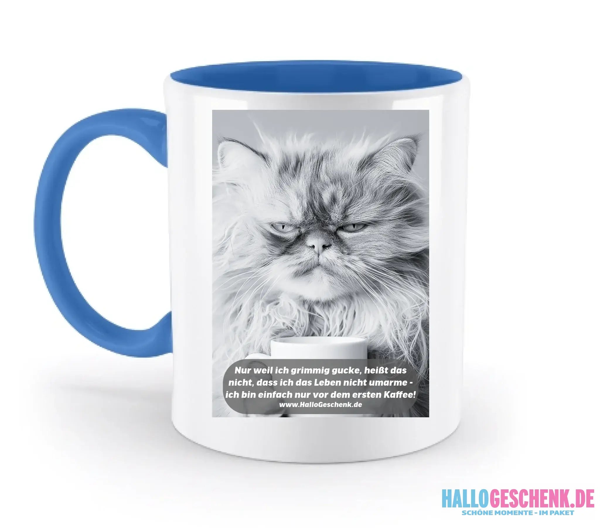 Sprüche von HalloGeschenk.de • zweifarbige Tasse spülmaschinenfest